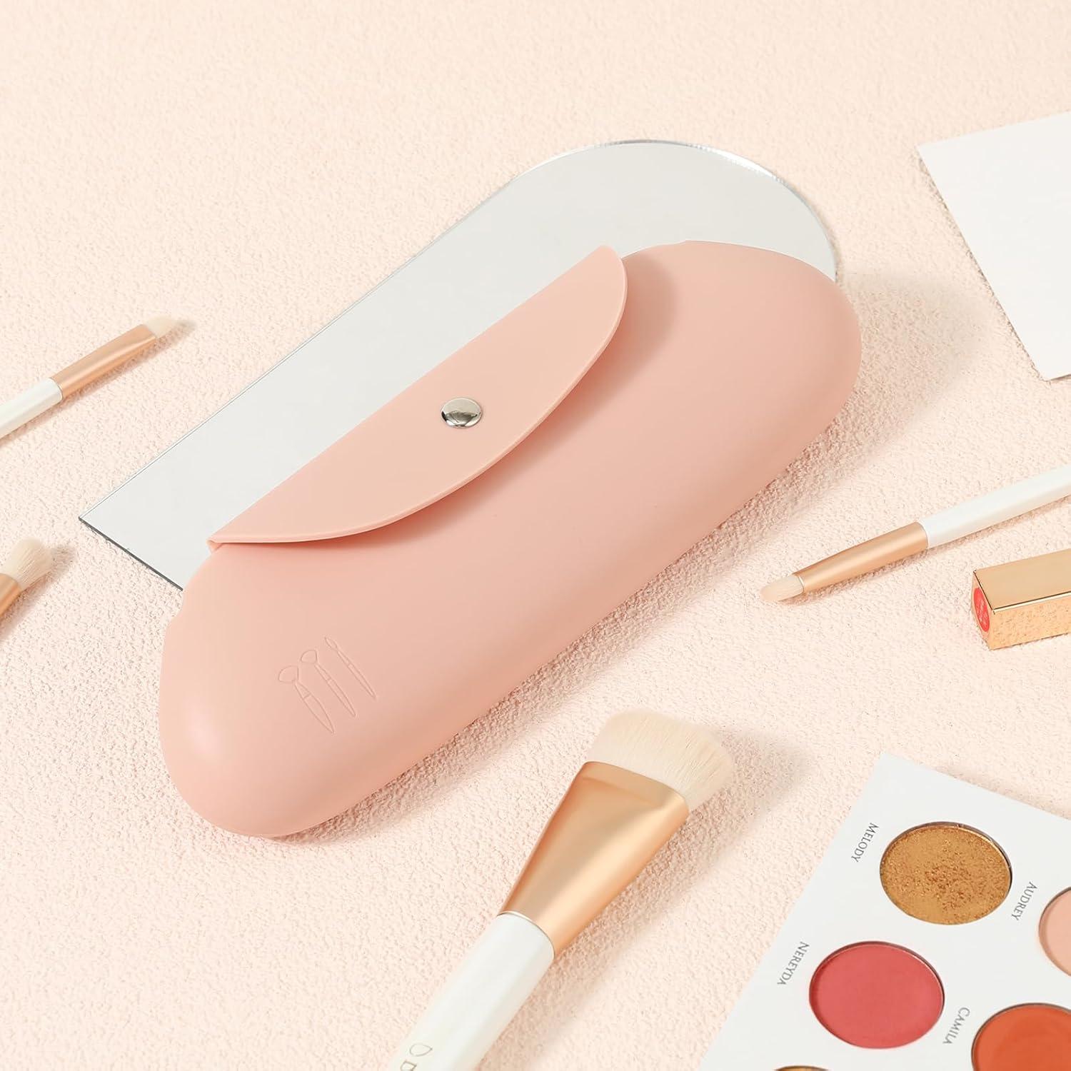 Estuche de Brochas de Maquillaje DUcare Rosa Silicona Impermeable
