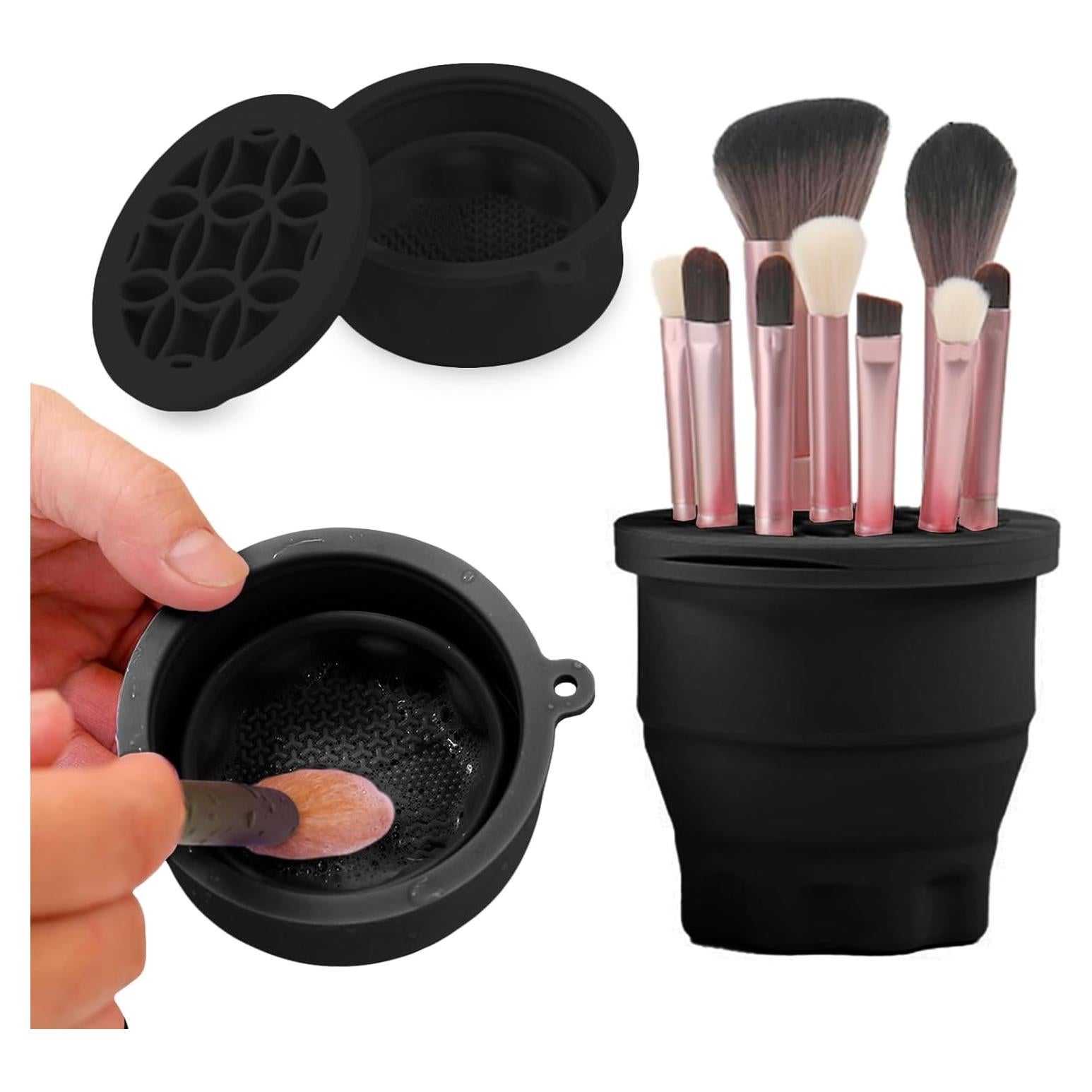 Alfombrilla Limpiadora de Brochas Ranphykx Plegable Negra 2 en 1