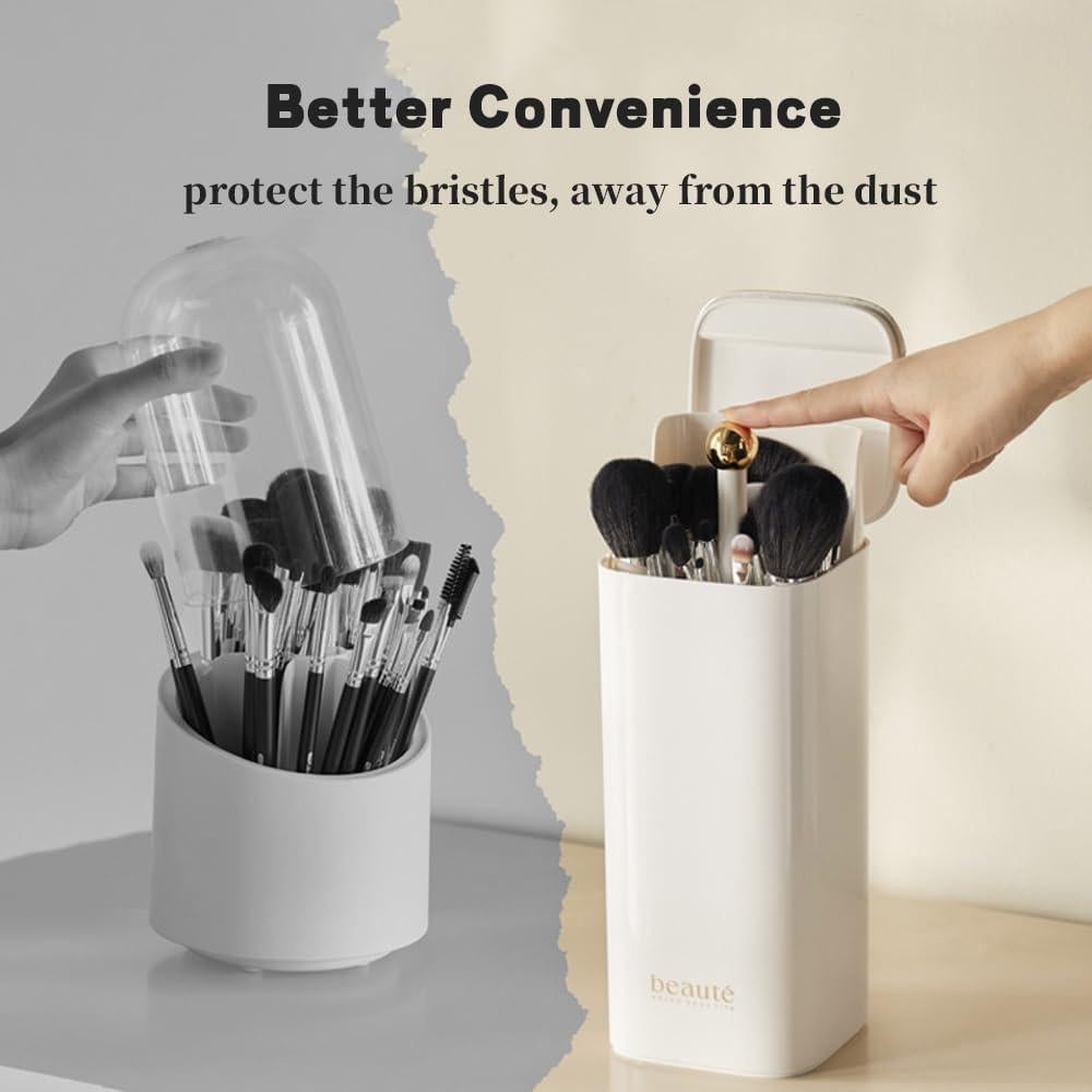 Soporte Automático para Brochas de Maquillaje Esdallina Blanco