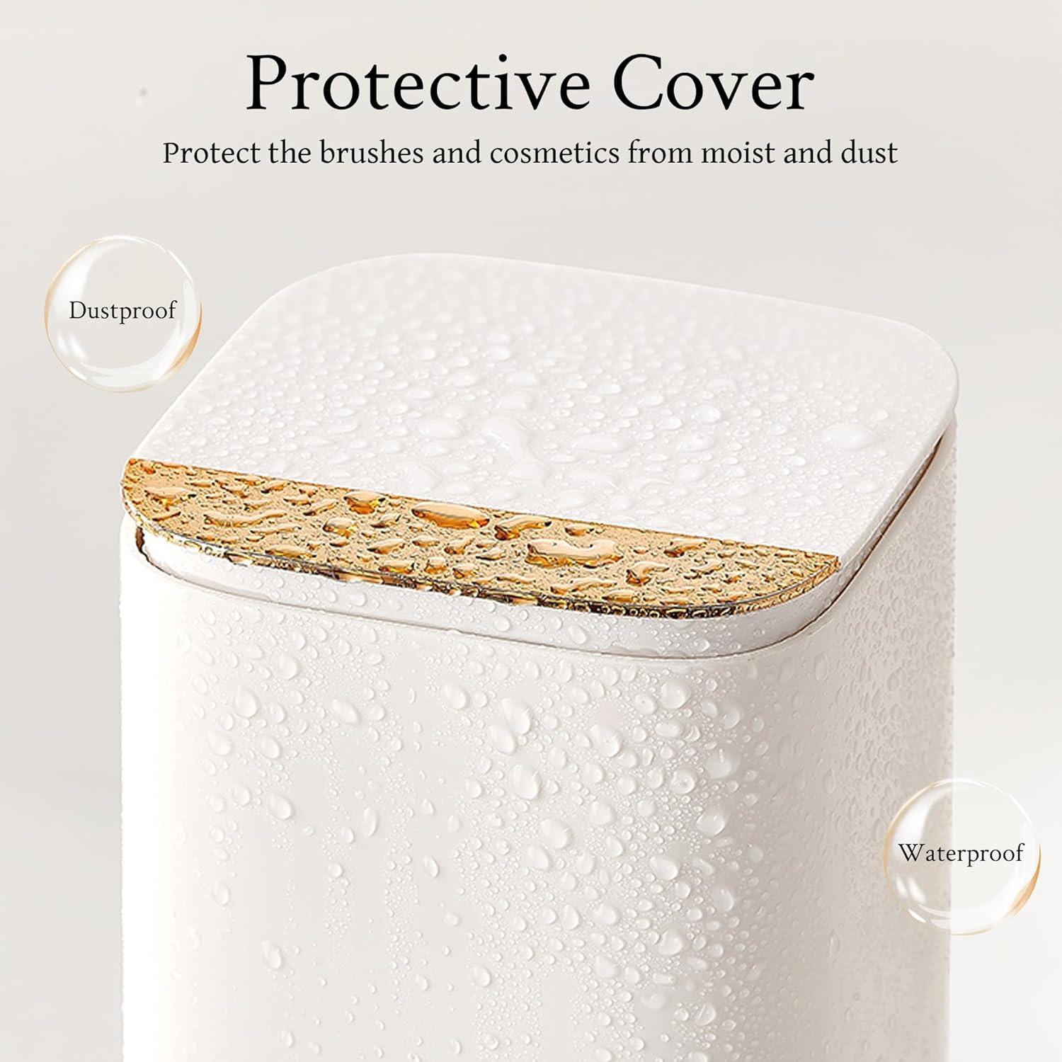 Soporte Automático para Brochas de Maquillaje Esdallina Blanco