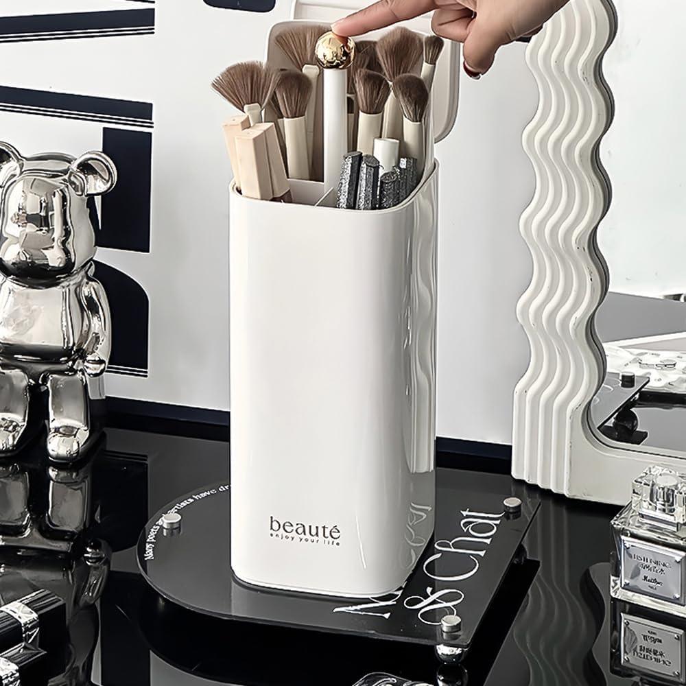 Soporte Automático para Brochas de Maquillaje Esdallina Blanco