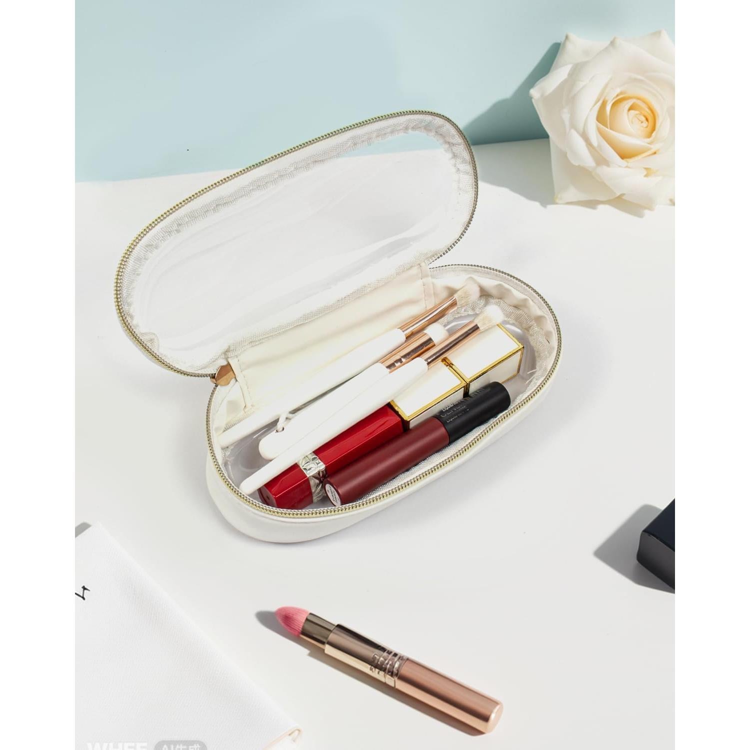 Bolsa de Maquillaje Transparente Zoocoo 23.5x15.5cm Aprobada TSA