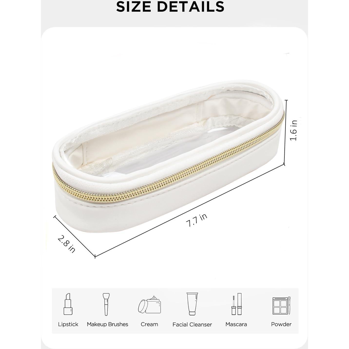 Bolsa de Maquillaje Transparente Zoocoo 23.5x15.5cm Aprobada TSA