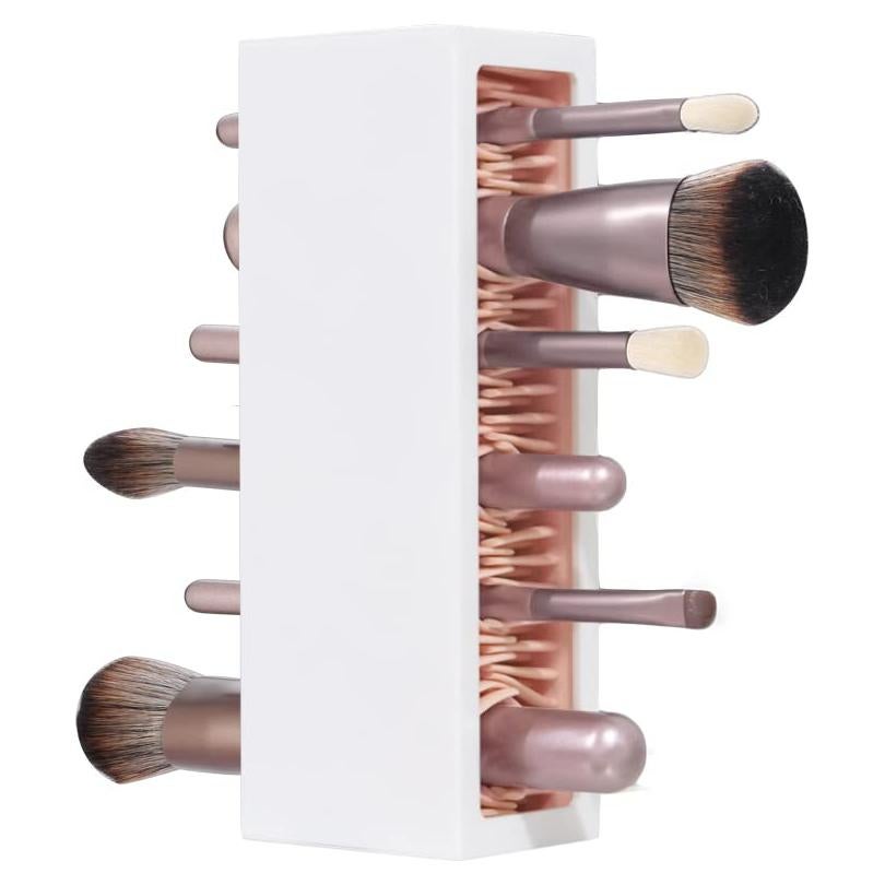 Organizador de Brochas de Maquillaje Jamend Clxp Rosa-Blanco
