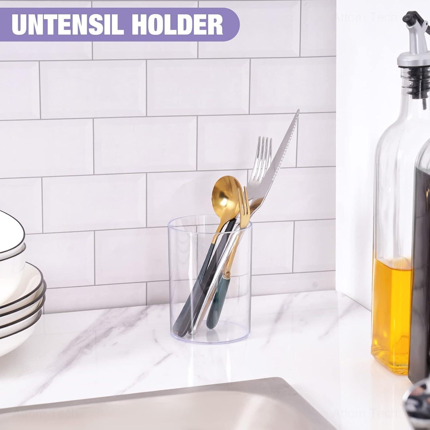 Organizadores de Escritorio Acrílico Transparente NiOffice 3-Pack