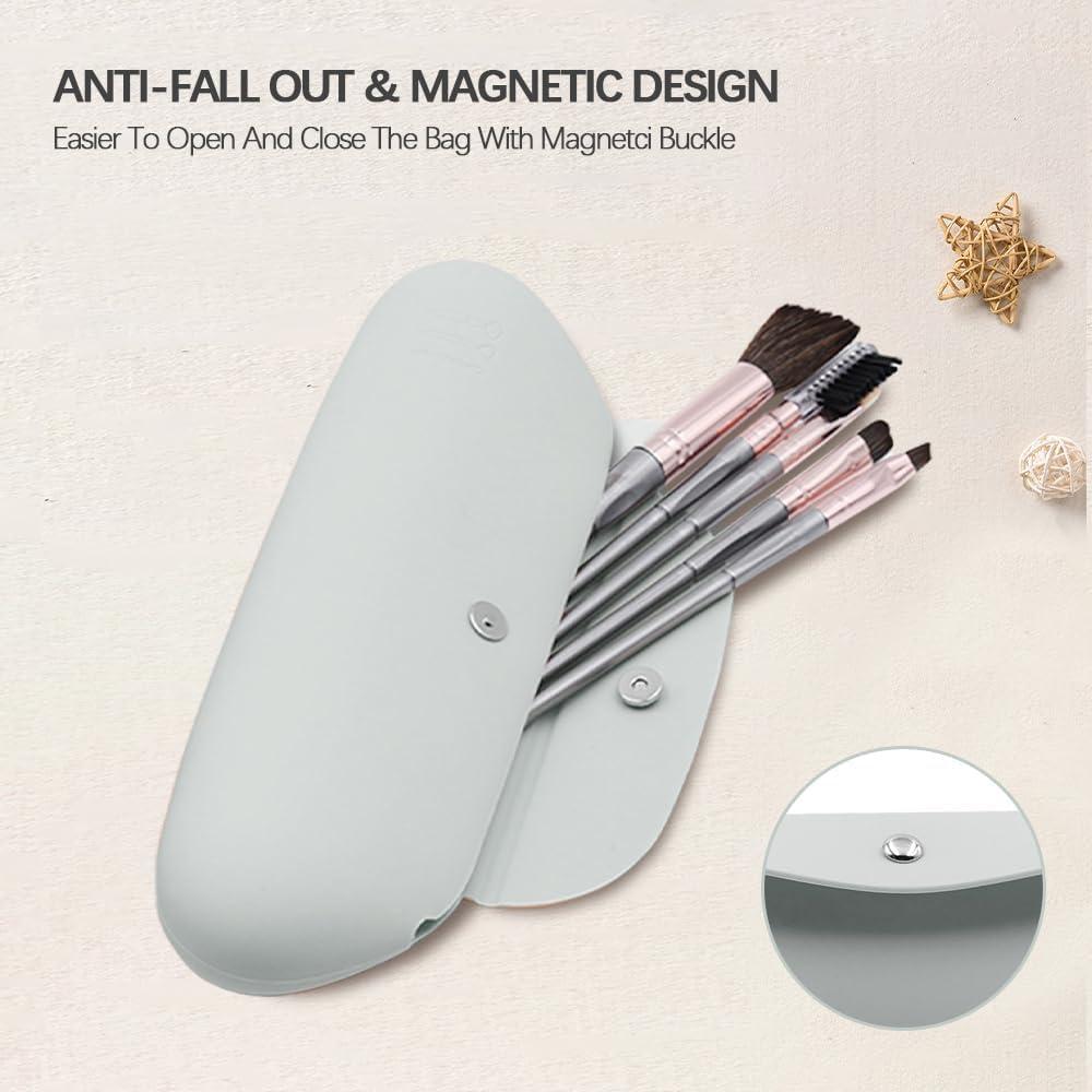 Soporte de Maquillaje de Viaje TUCANA Gris con Cierre Magnético