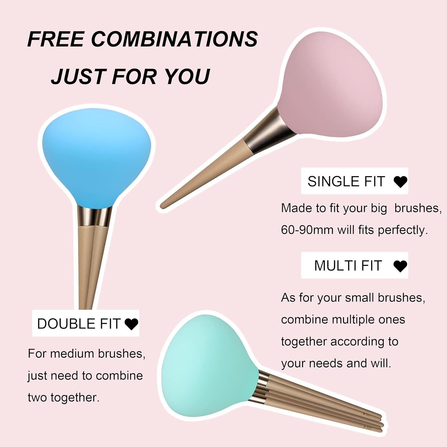 Fundas de Silicona para Brochas de Maquillaje Flyaway - 4 Piezas