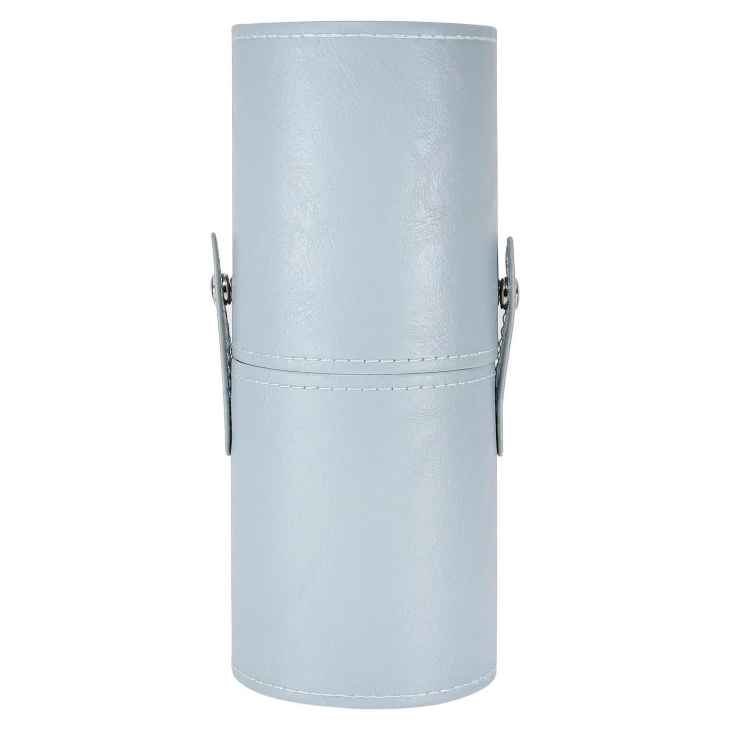 Estuche de Brochas de Maquillaje Kososuru Cuero PU Azul Claro