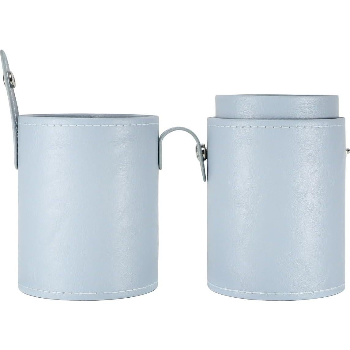 Estuche de Brochas de Maquillaje Kososuru Cuero PU Azul Claro