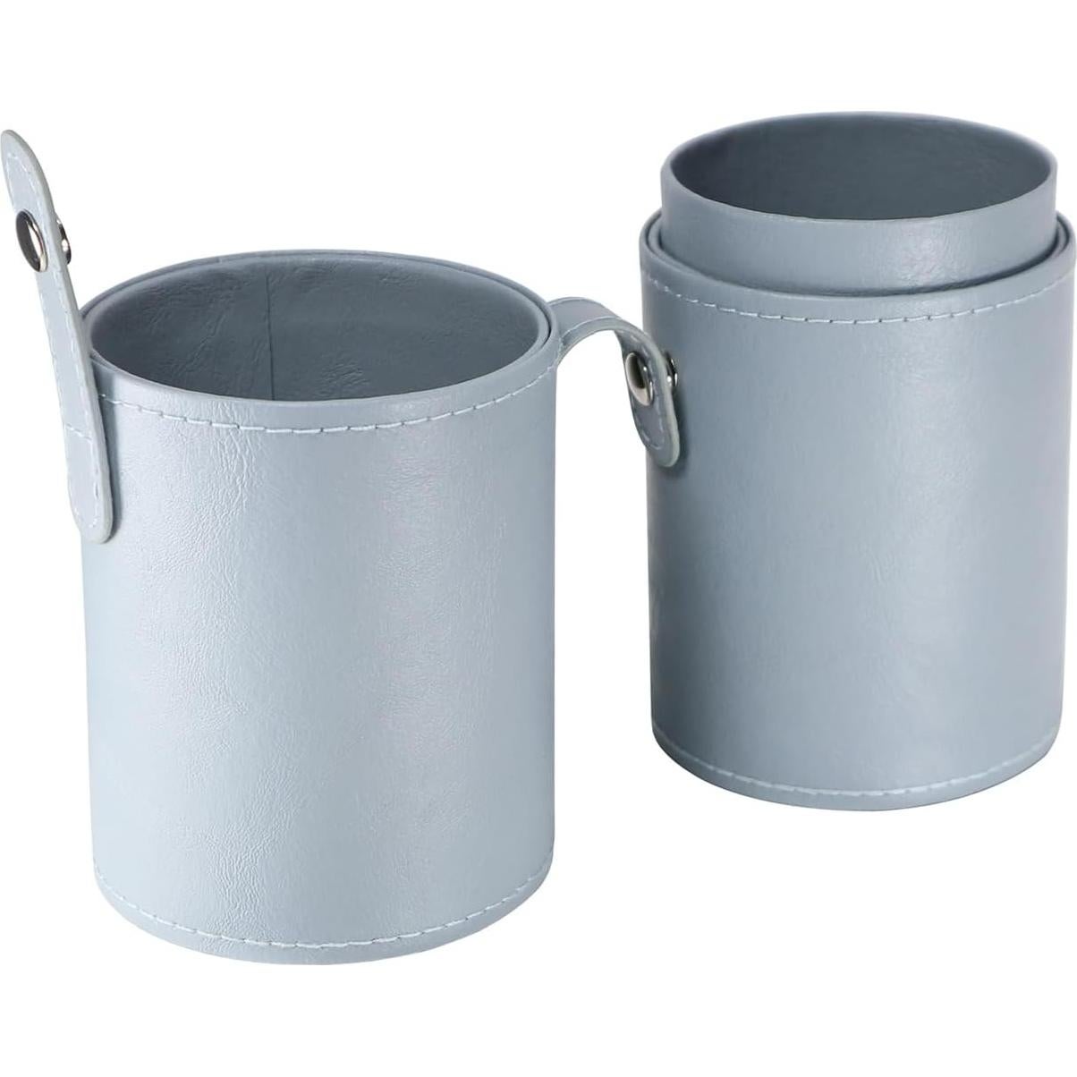 Estuche de Brochas de Maquillaje Kososuru Cuero PU Azul Claro