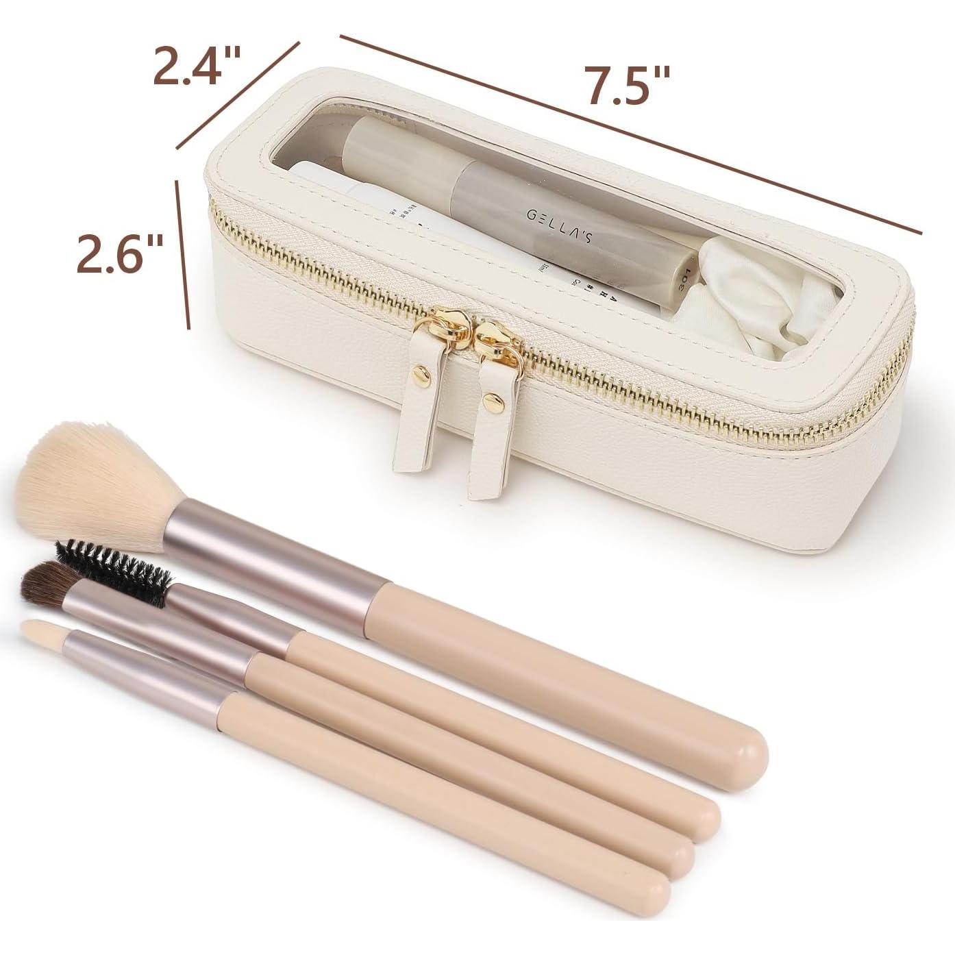 Bolsa de Maquillaje Transparente Packism Slim Crema 19x6x6.5cm