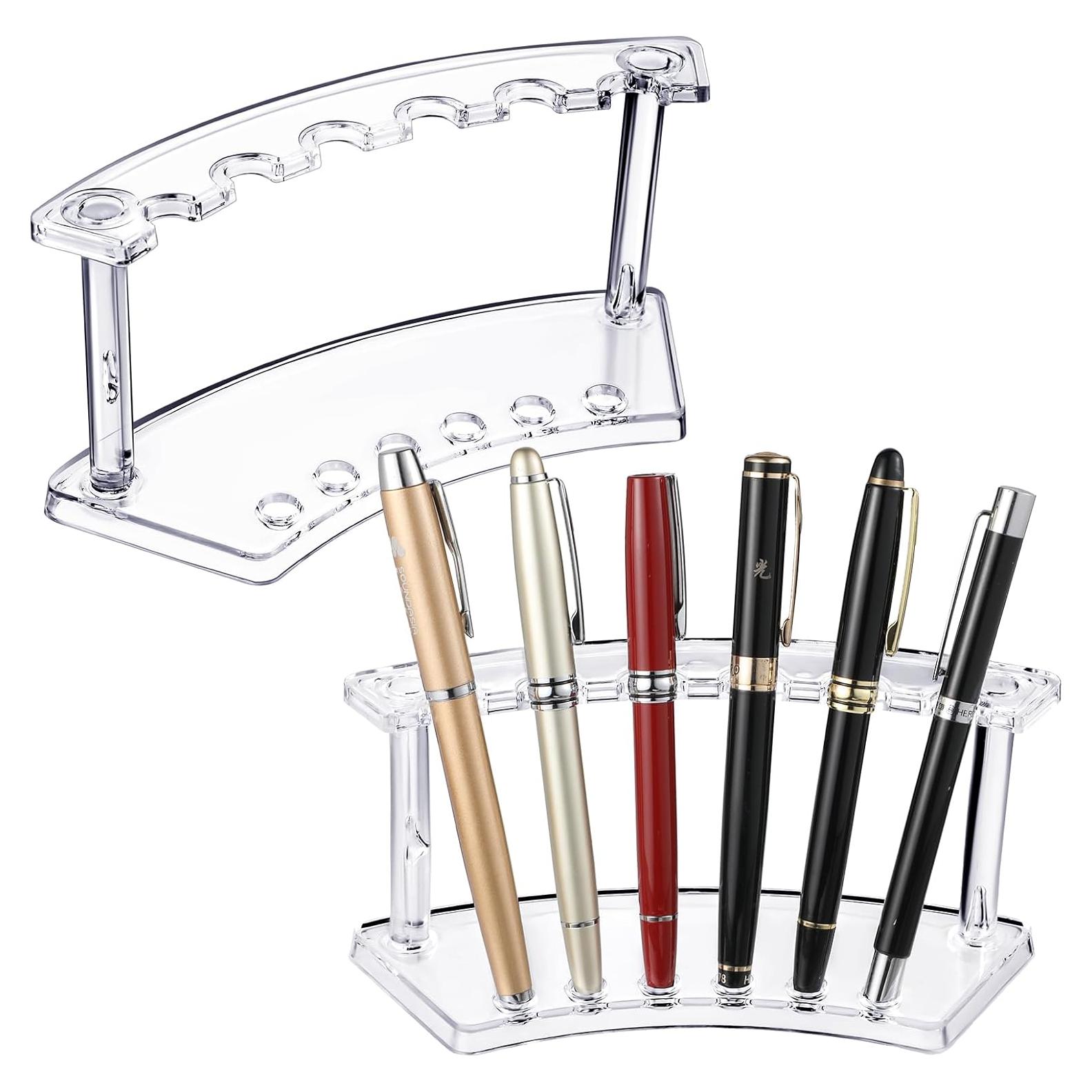 Soporte de Plástico para Bolígrafos Tinlade - 2 Piezas, 6 Ranuras