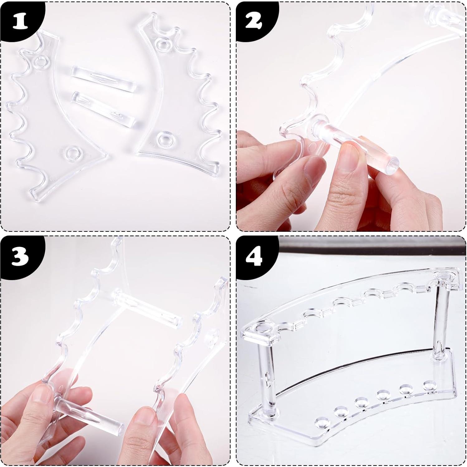 Soporte de Plástico para Bolígrafos Tinlade - 2 Piezas, 6 Ranuras