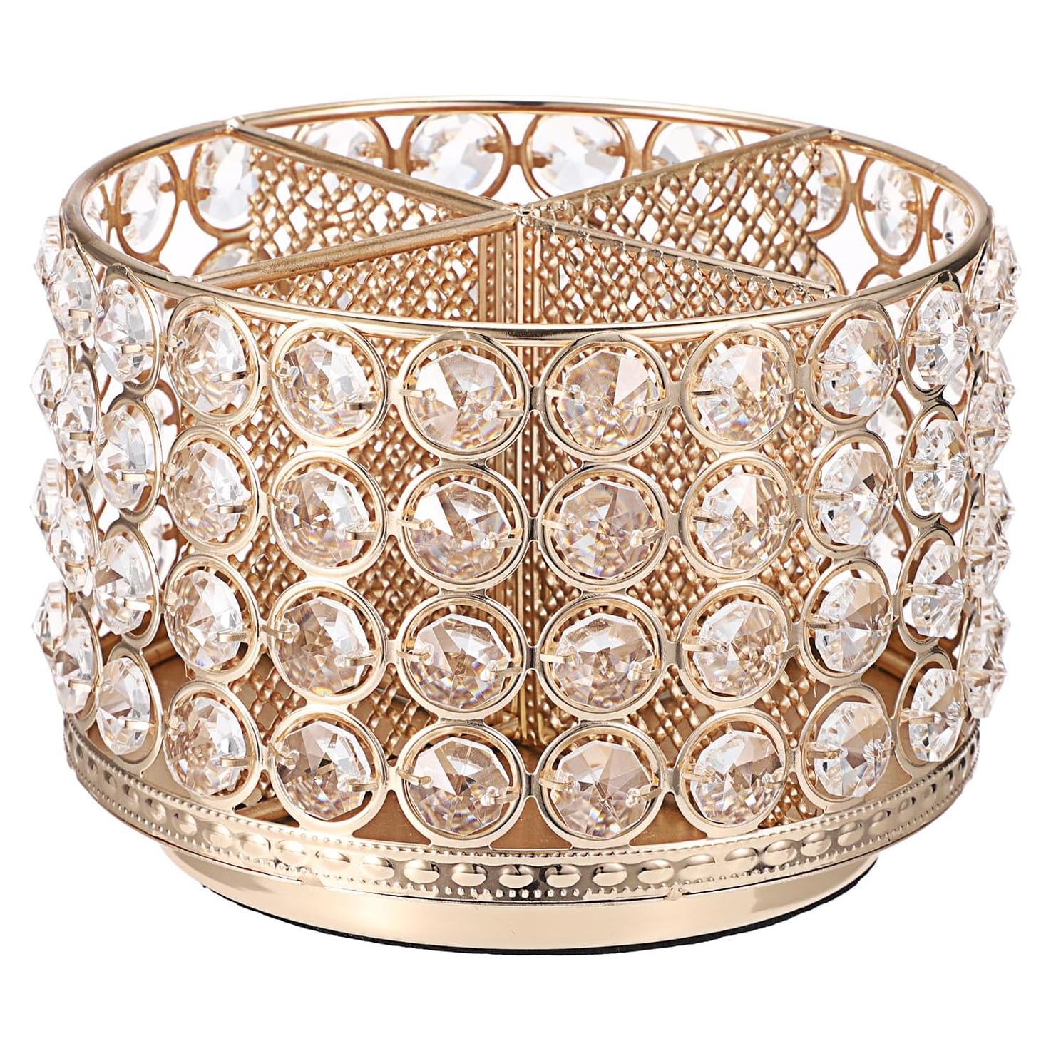 Organizador de Maquillaje Rotativo Hipiwe de Cristal 15.5cm