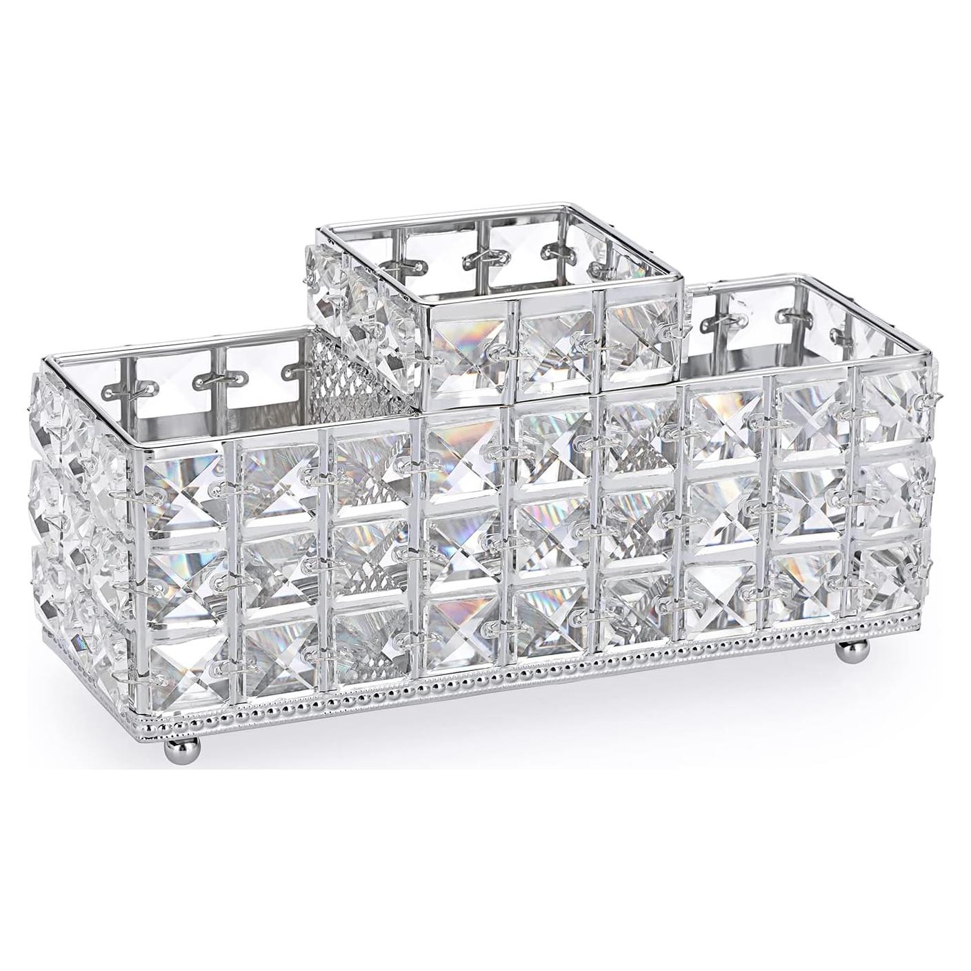Soporte para Brochas de Maquillaje Hipiwe de Cristal 3 Ranuras