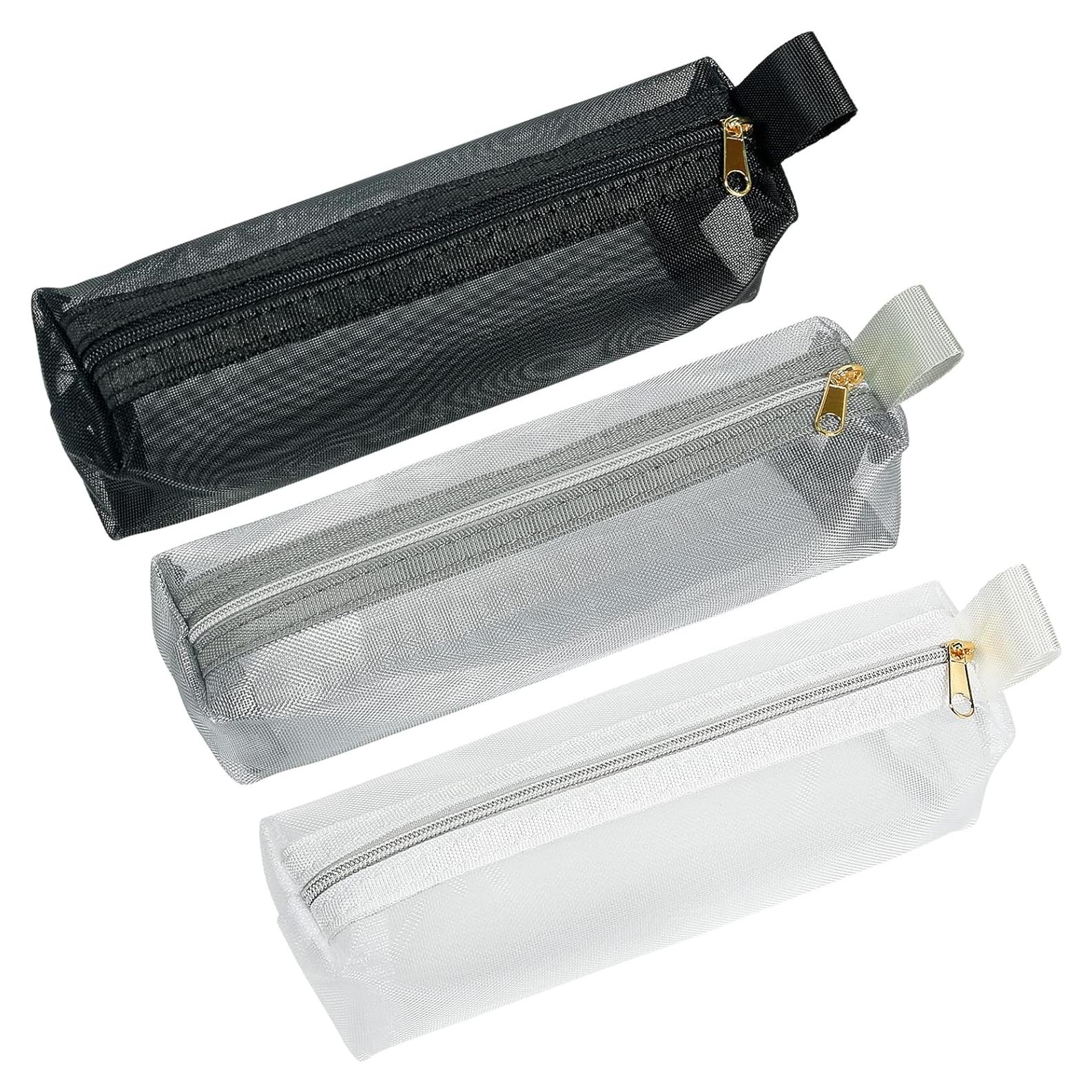 Bolsa de Maquillaje de Malla 3Pcs Nylon Organizador Cosmético