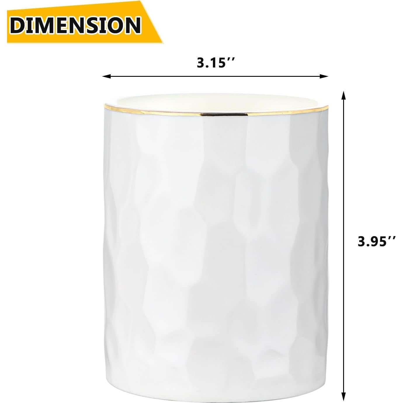 Soporte para Brochas de Maquillaje Cerámica WHJY Blanco Moderno