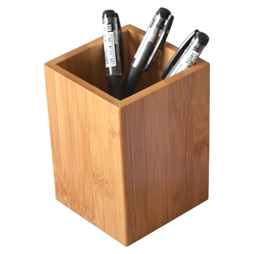 Soporte de escritorio YOSCO de bambú para bolígrafos y lápices