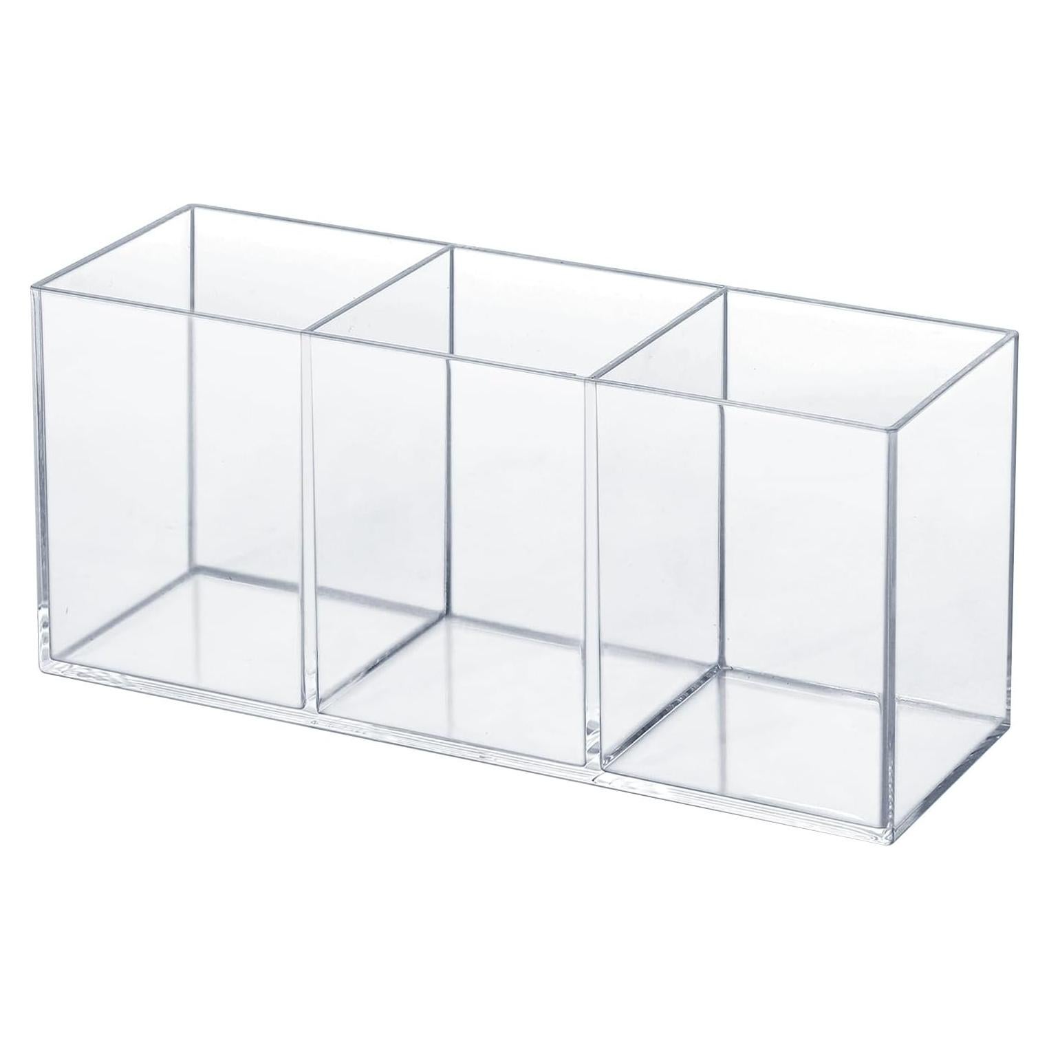 Organizador de Cubiertos y Bolígrafos Elysoplux Acrílico Transparente