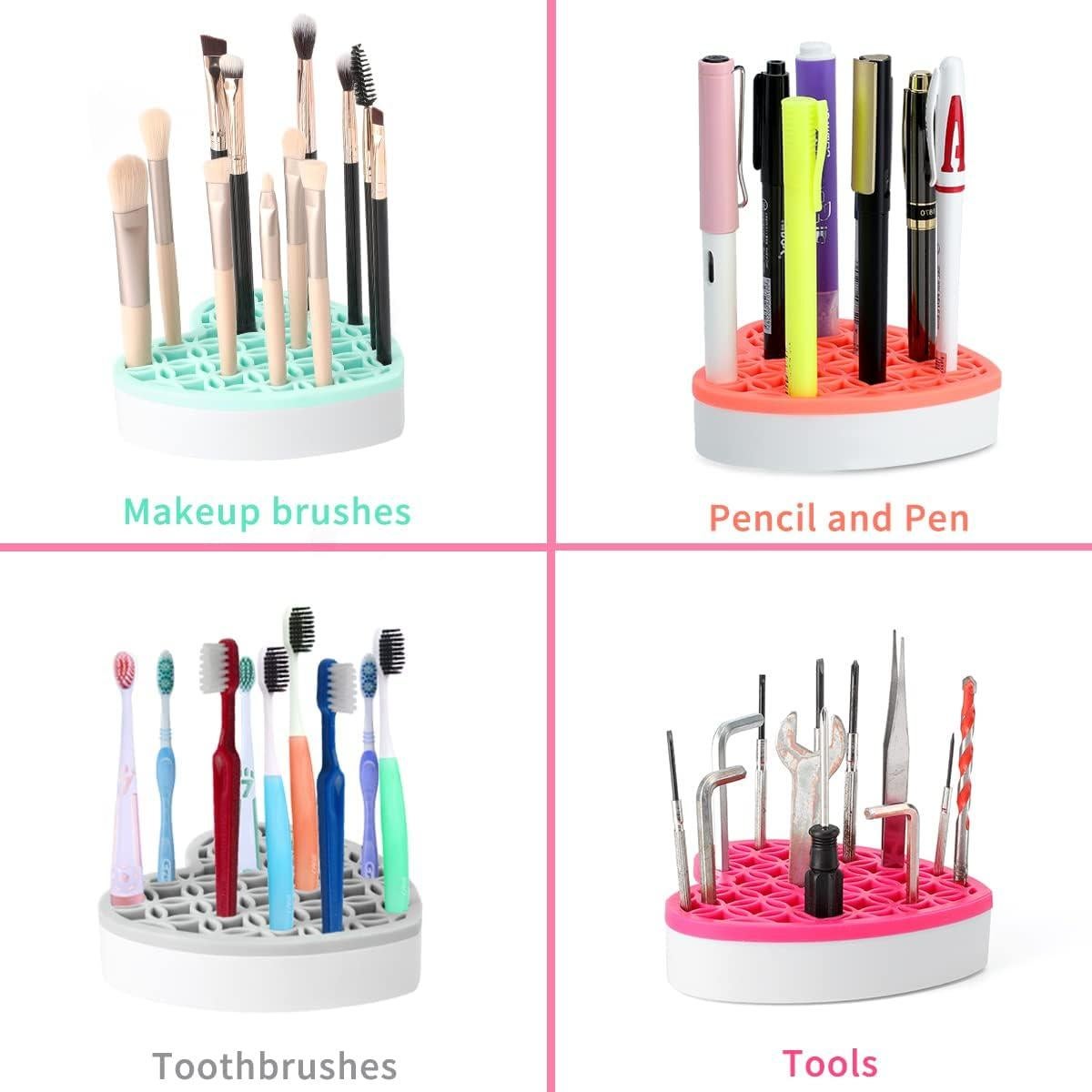 Soporte Organizador de Brochas de Maquillaje Homelwsun Azul