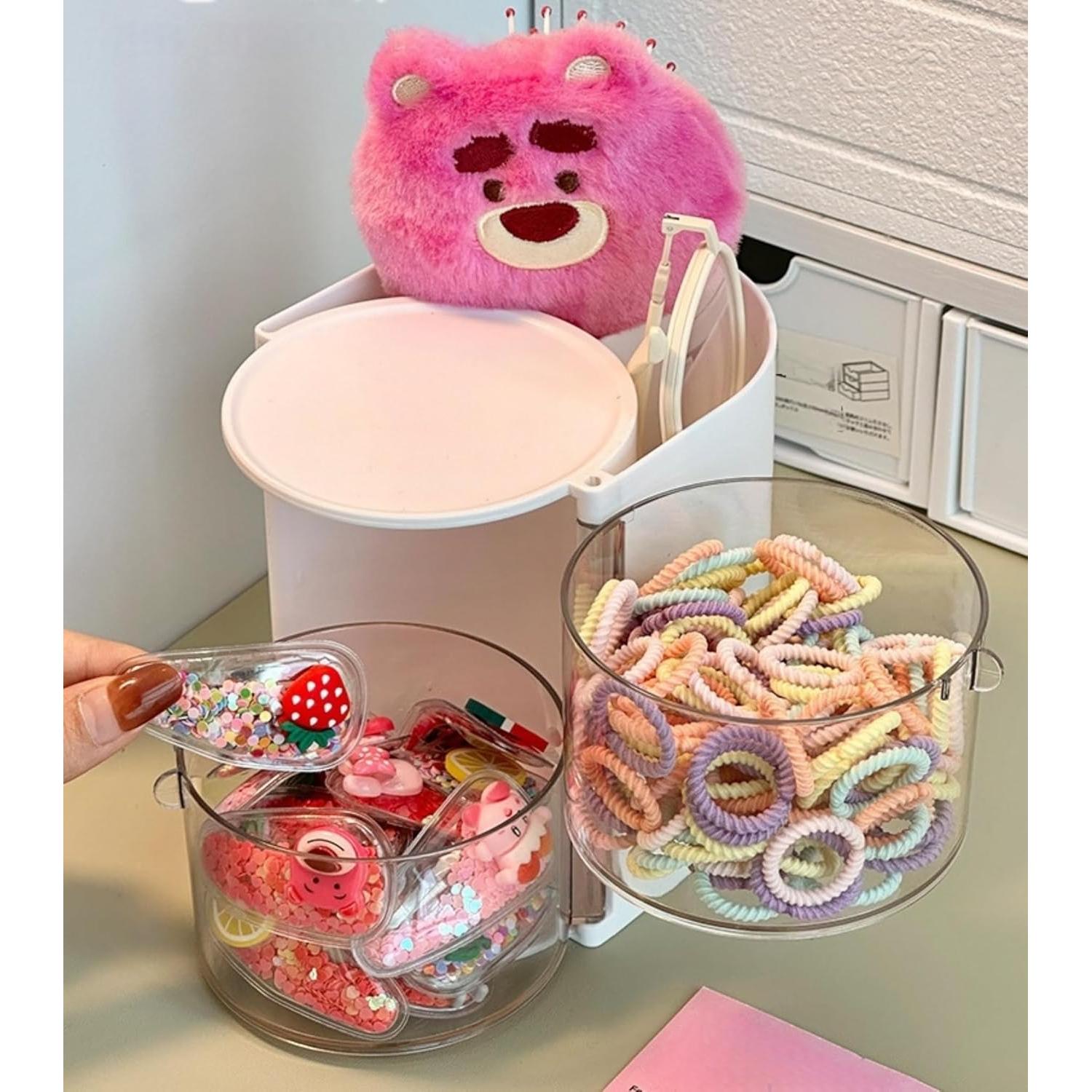 Organizador de Accesorios para el Cabello Azurphoric Rosa 2 Capas