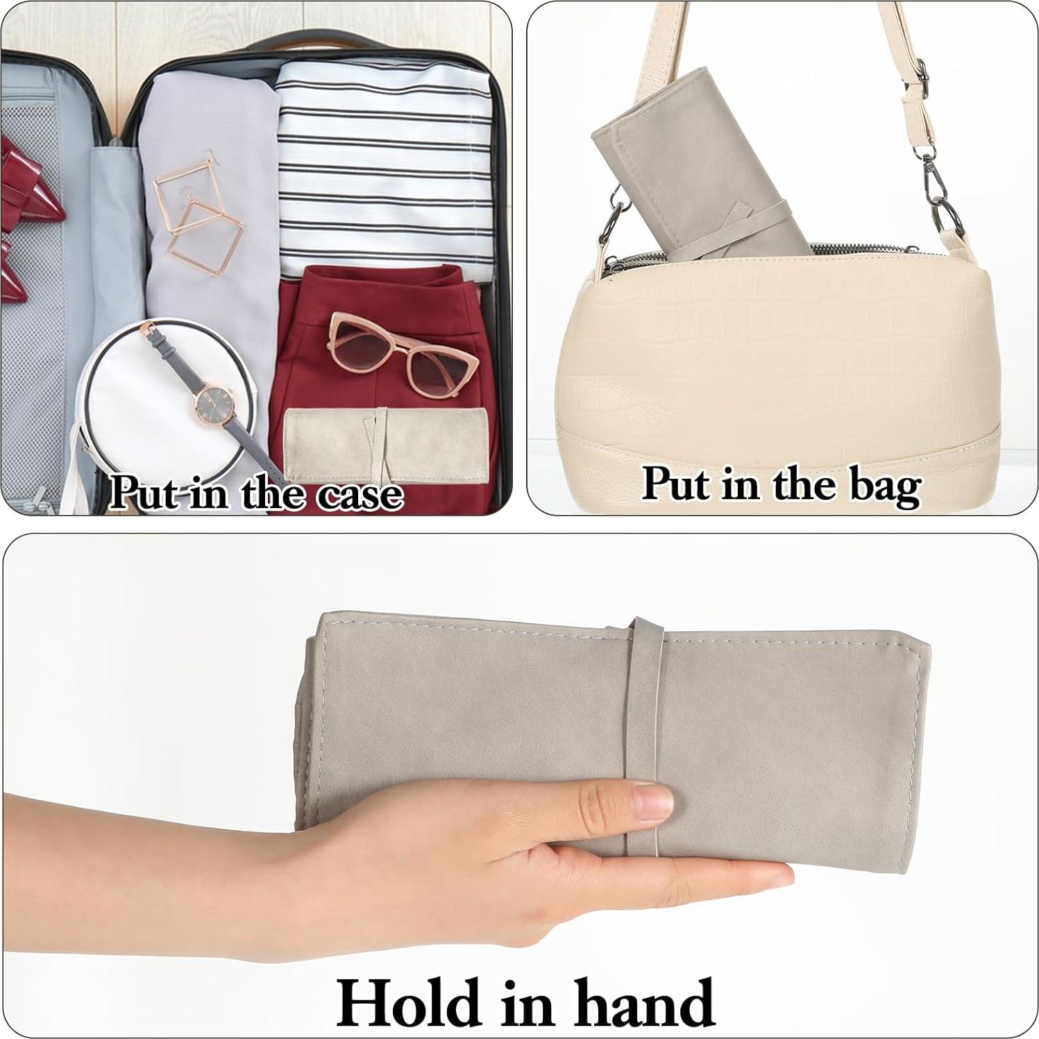 Bolsa de Brochas de Maquillaje Plegable PU Organizador Viaje