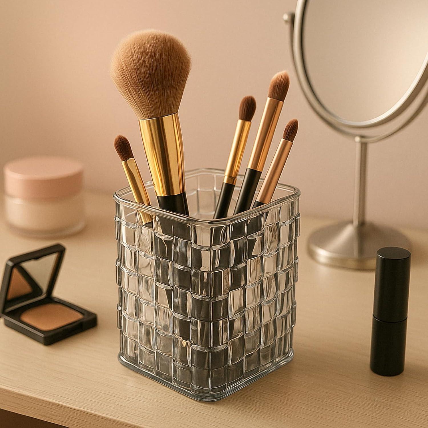 Soporte de bolígrafos acrílico Qomamount 7.62x7.62x10.41cm