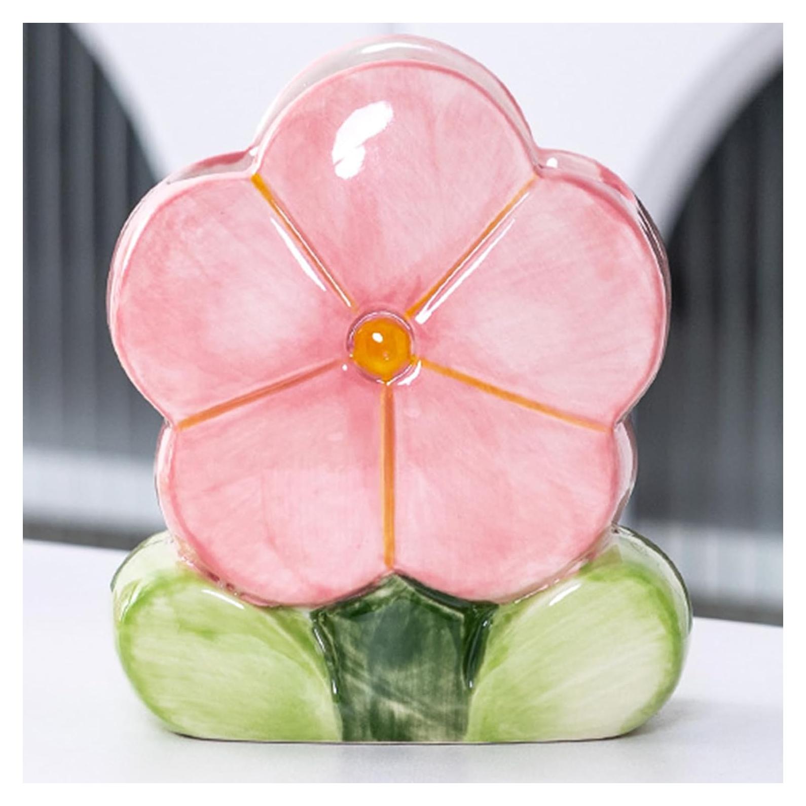 Soporte de Lápices Rosa Busnos Floral para Escritorio