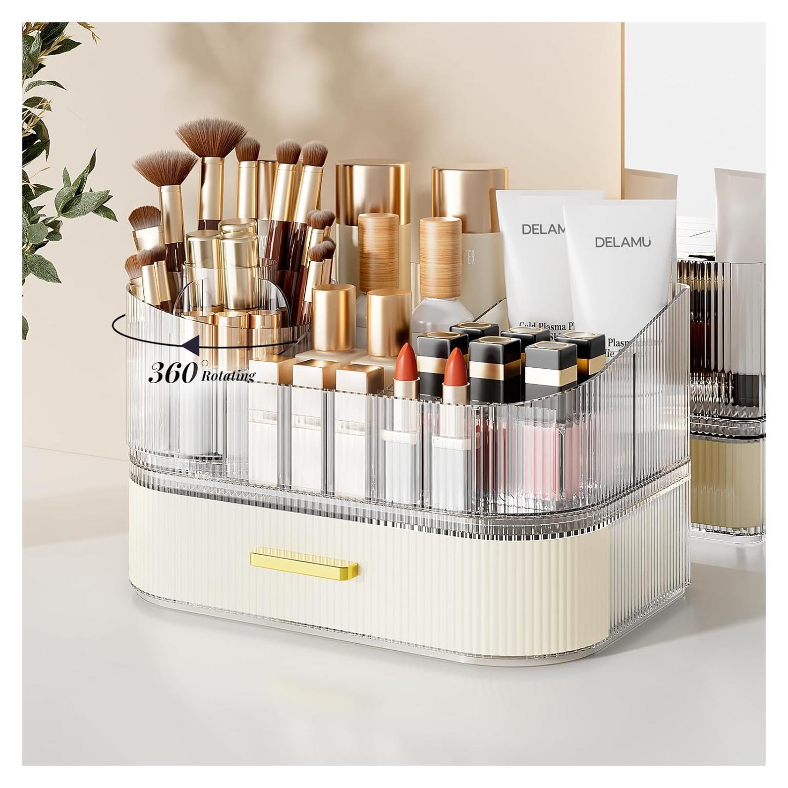 Organizador de Maquillaje Delamu Blanco con Cajones Apilables