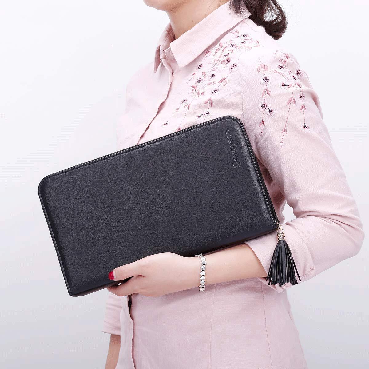 Bolsa Organizadora de Brochas Rownyeon Cuero Negro 30x17.5cm