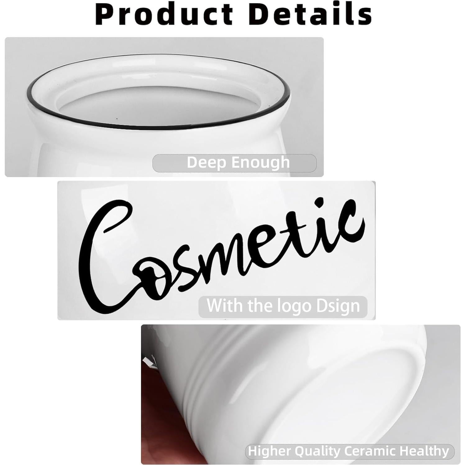 Organizador de Almacenamiento Cosmético ONTUBE Cerámica Blanca