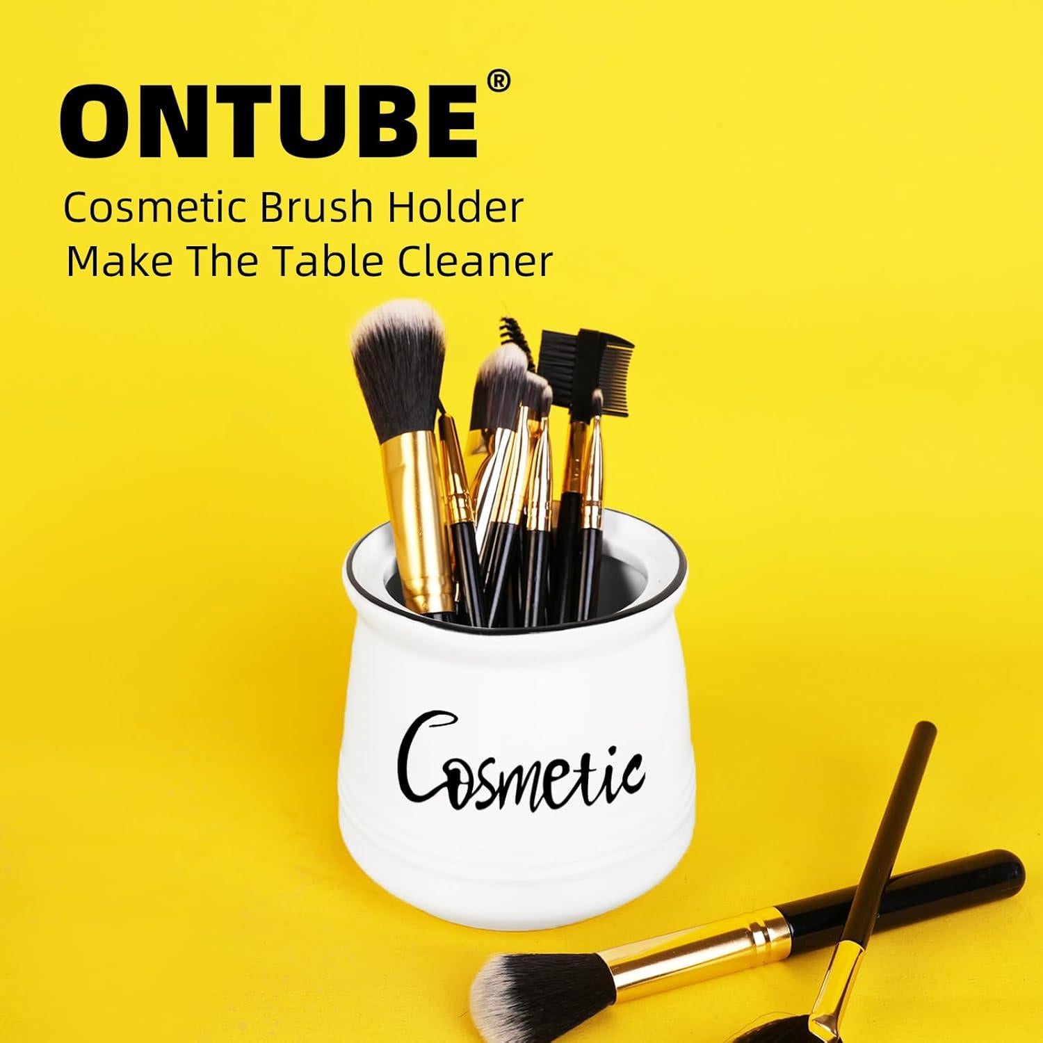 Organizador de Almacenamiento Cosmético ONTUBE Cerámica Blanca