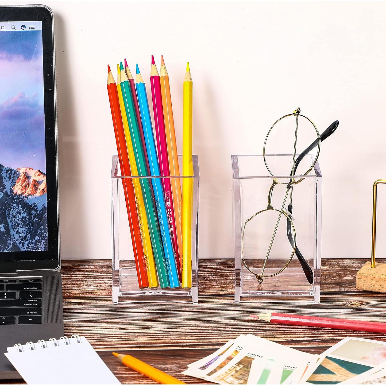 Soporte Acrílico Transparente Outus para Escritorio 6 Piezas