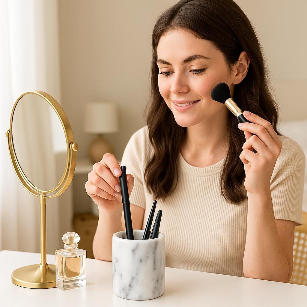 Soporte para bolígrafos de mármol natural Creative Home 8.4 cm