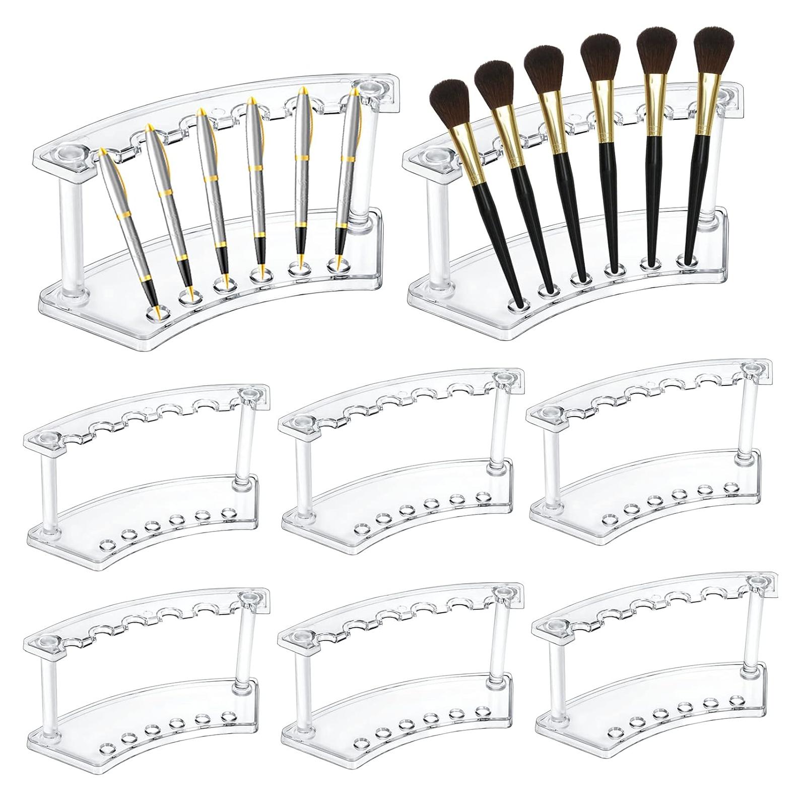 Soporte Acrílico para Plumas SOUJOY - 8 Unidades, 6 Ranuras