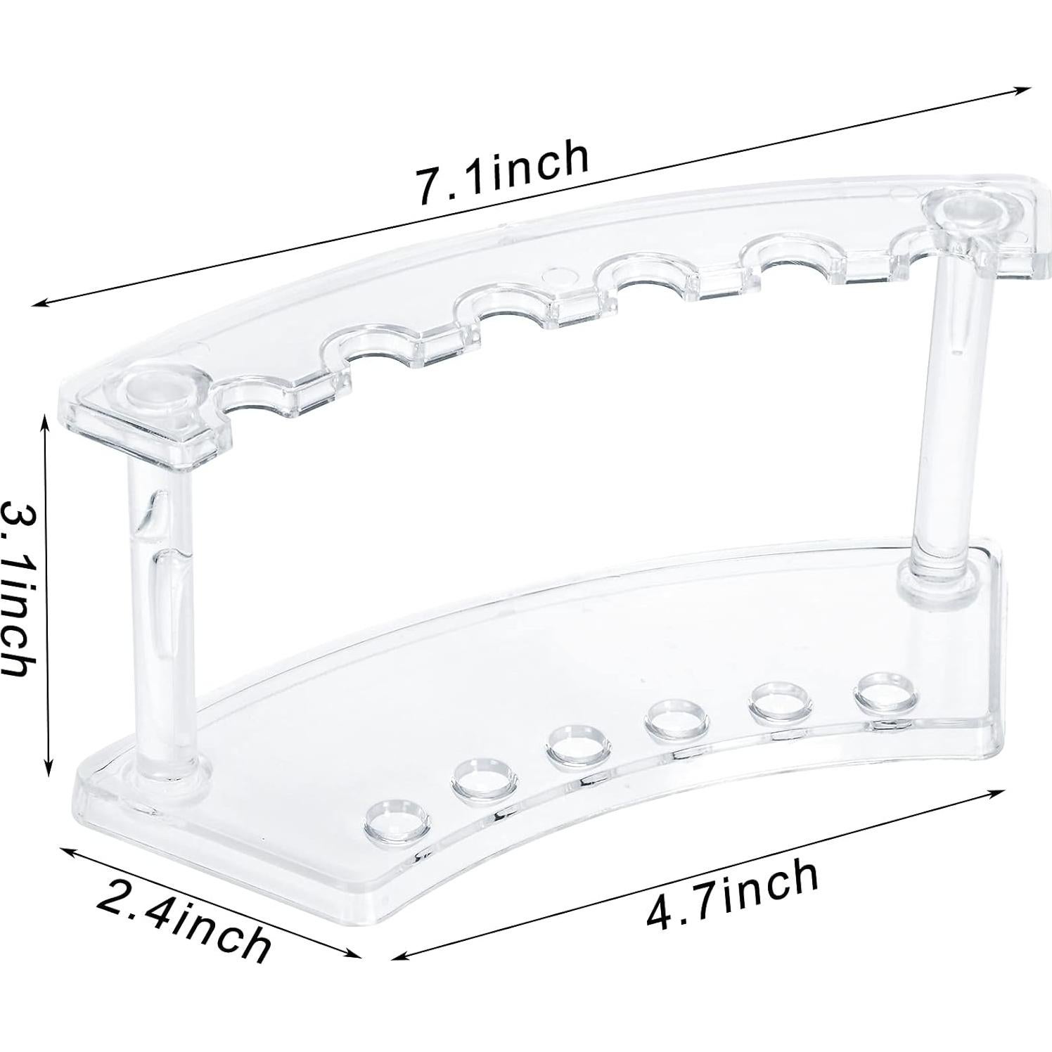 Soporte Acrílico para Plumas SOUJOY - 8 Unidades, 6 Ranuras