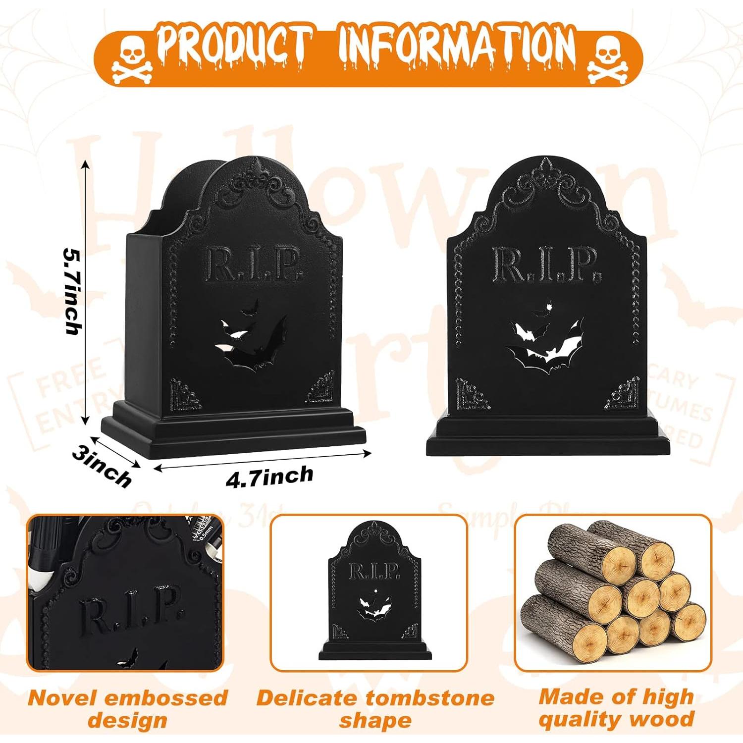 Soporte de Lápiz Gótico Gueevin en Forma de Tumba 14.5cm