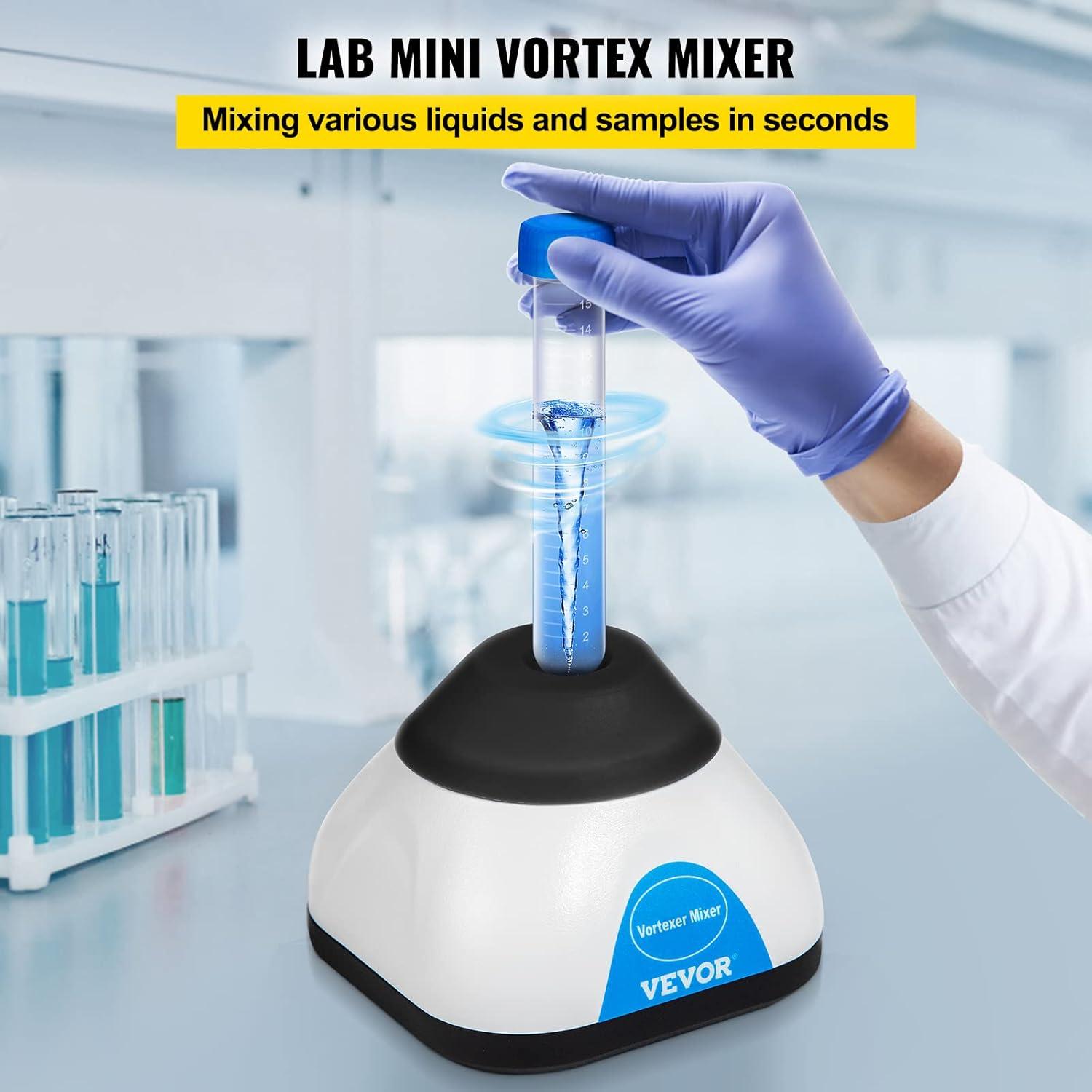 Mezclador Vortex Mini VEVOR 3000RPM 50mL Táctil Científico