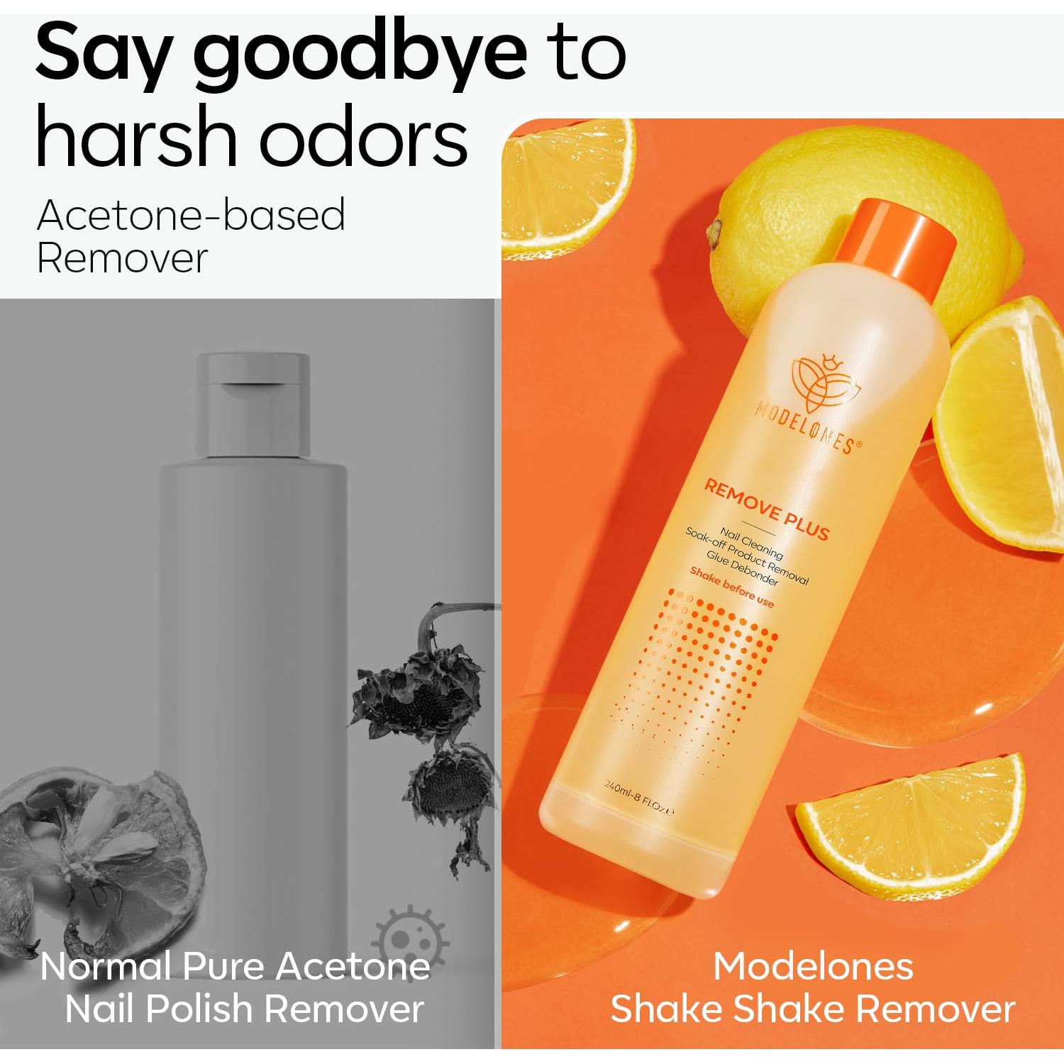 Removedor de Esmalte de Uñas Modelones 236.6 ml con Aceite de Jojoba