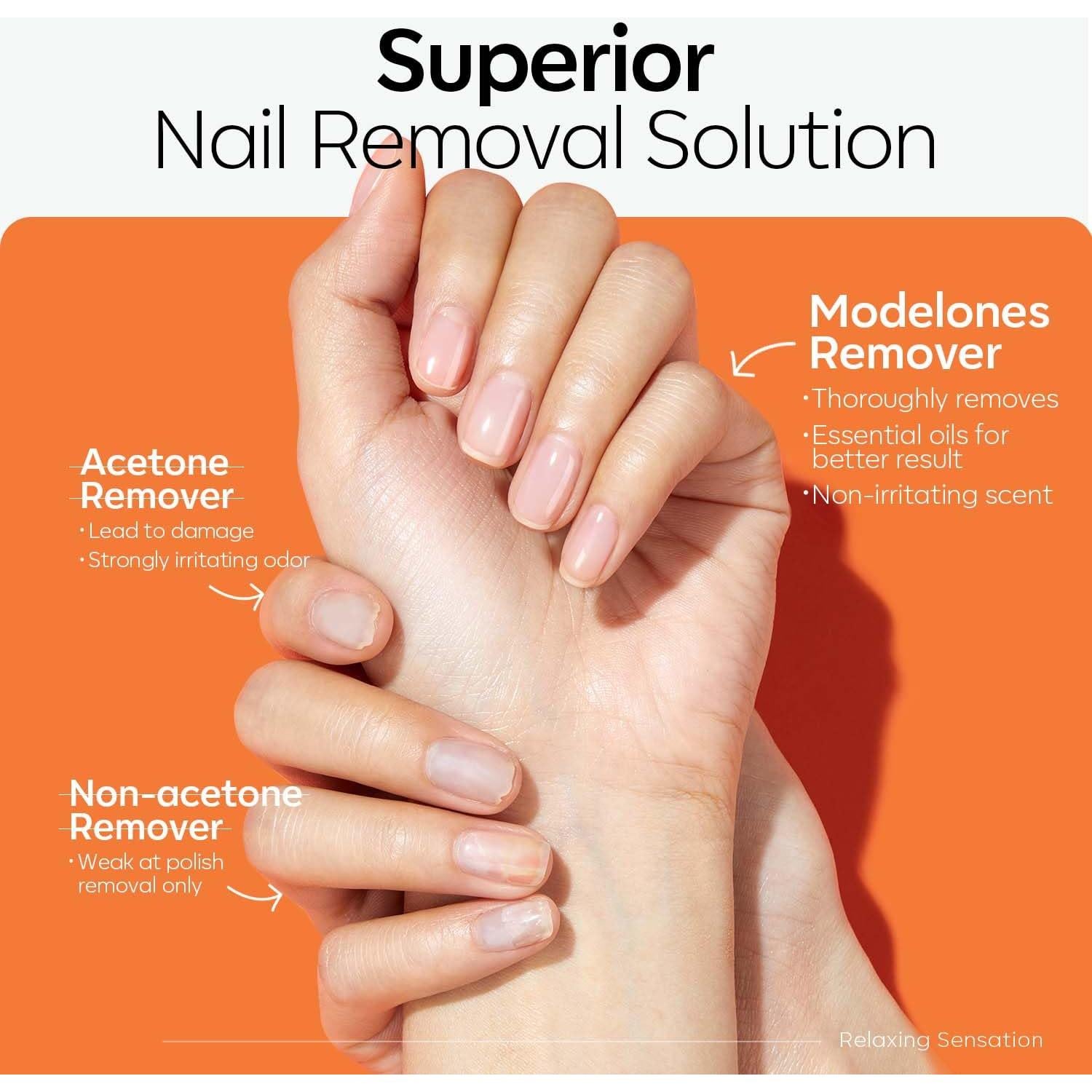 Removedor de Esmalte de Uñas Modelones 236.6 ml con Aceite de Jojoba