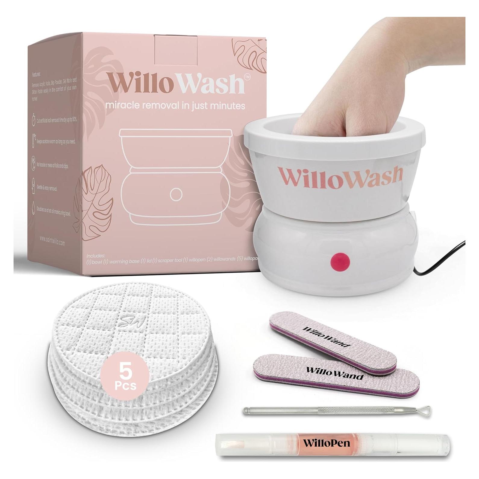 Tazón Eléctrico Removedor de Uñas Willowash, Kit Completo