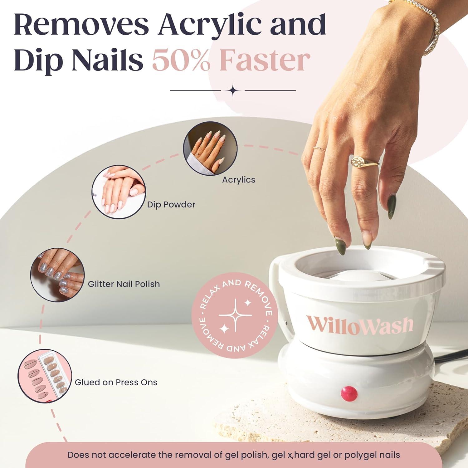 Tazón Eléctrico Removedor de Uñas Willowash, Kit Completo