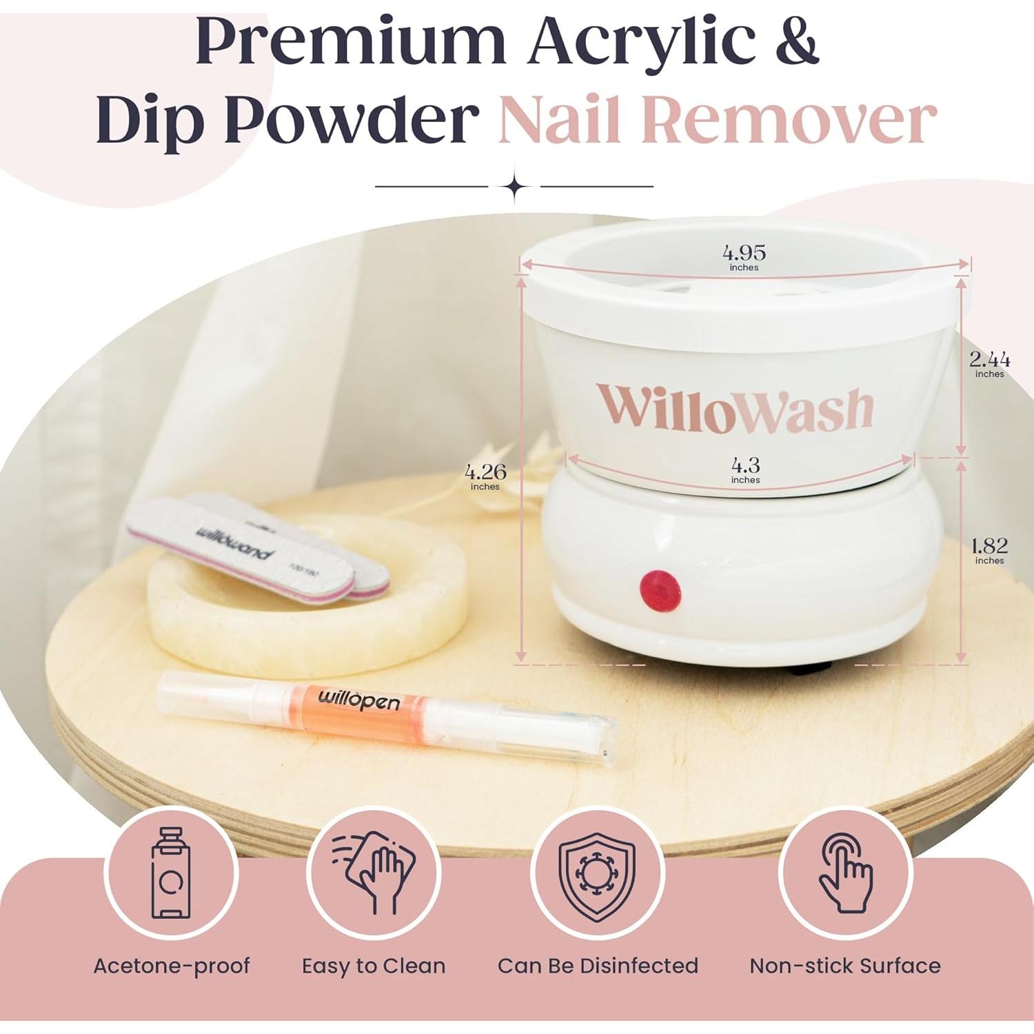 Tazón Eléctrico Removedor de Uñas Willowash, Kit Completo