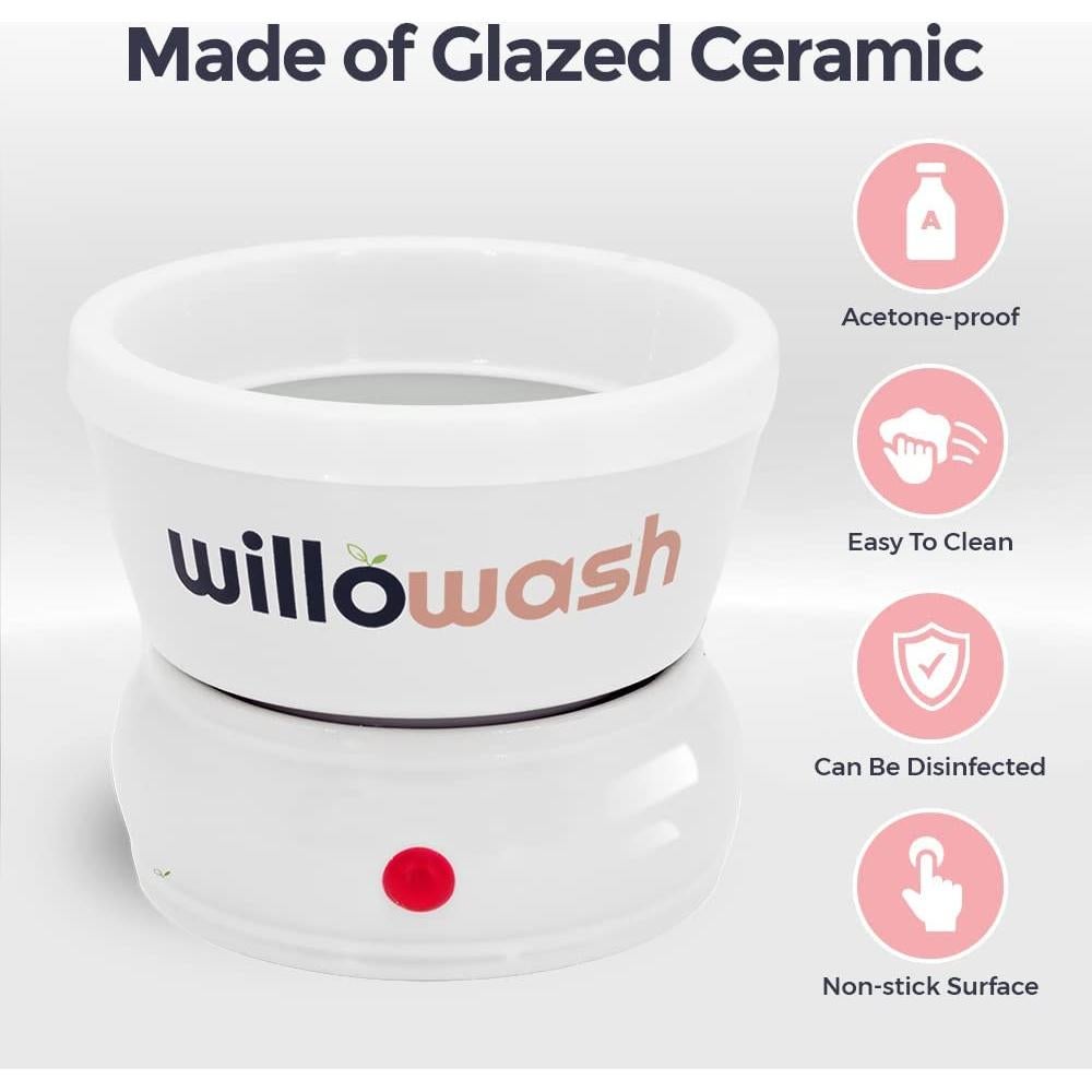 Tazón Eléctrico Removedor de Uñas Willowash, Kit Completo