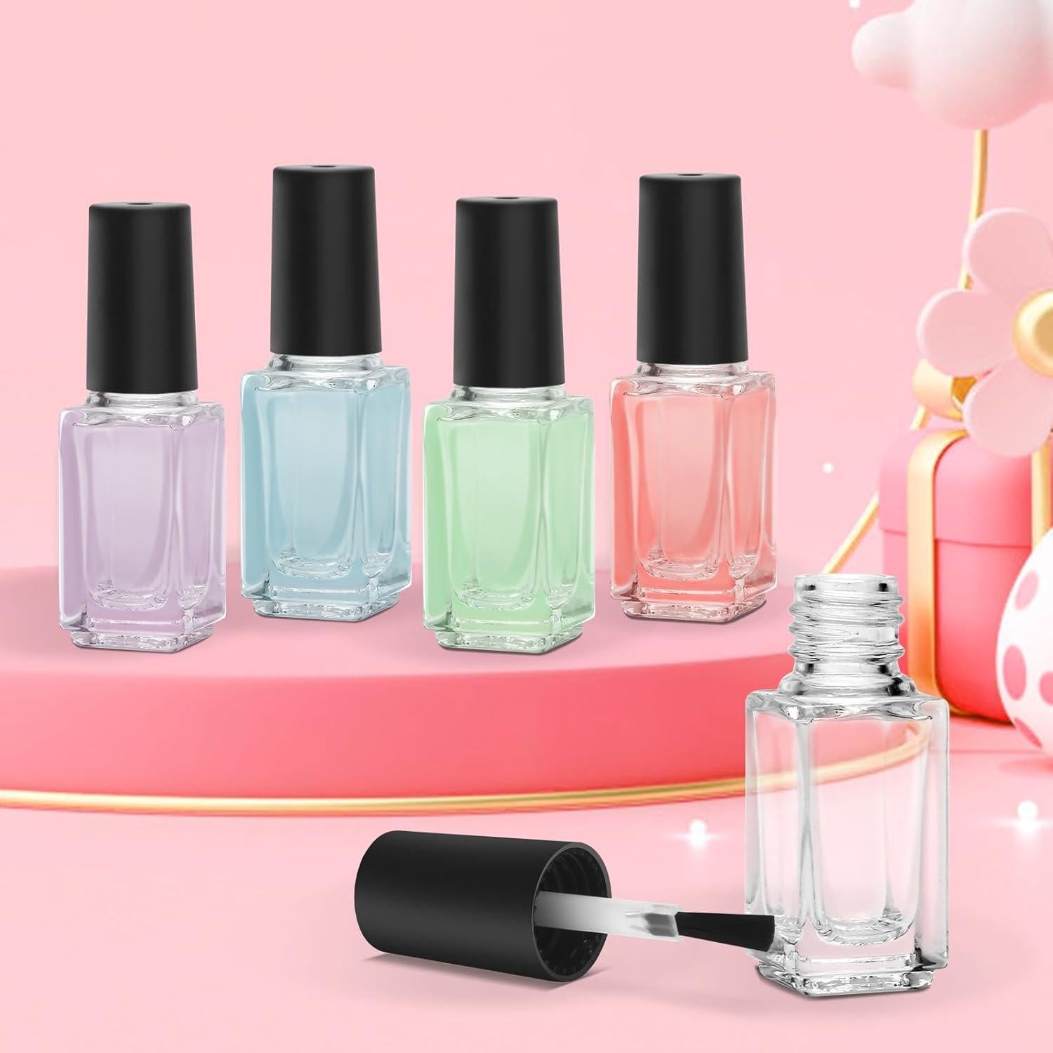 Botellas Vacías de Esmalte de Uñas AHIER 5ml - Pack de 5