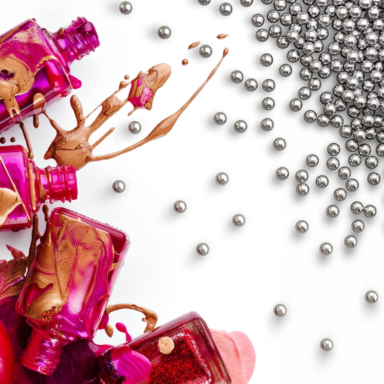 Bolas de Mezcla de Pintura PAGOW 125PCS 4mm Acero Inoxidable