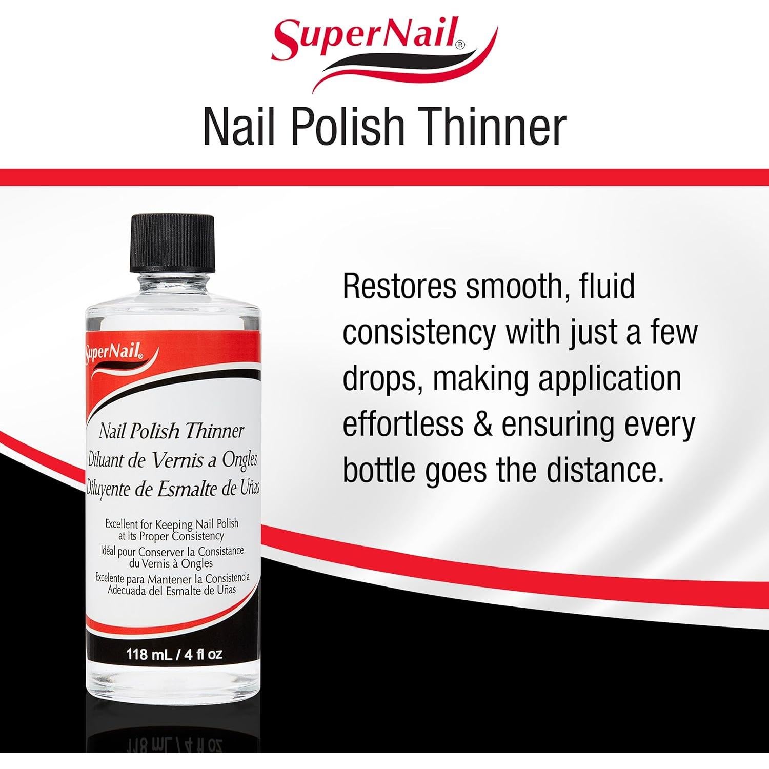 Diluyente de Esmalte de Uñas SuperNail 118ml - Restaura Textura