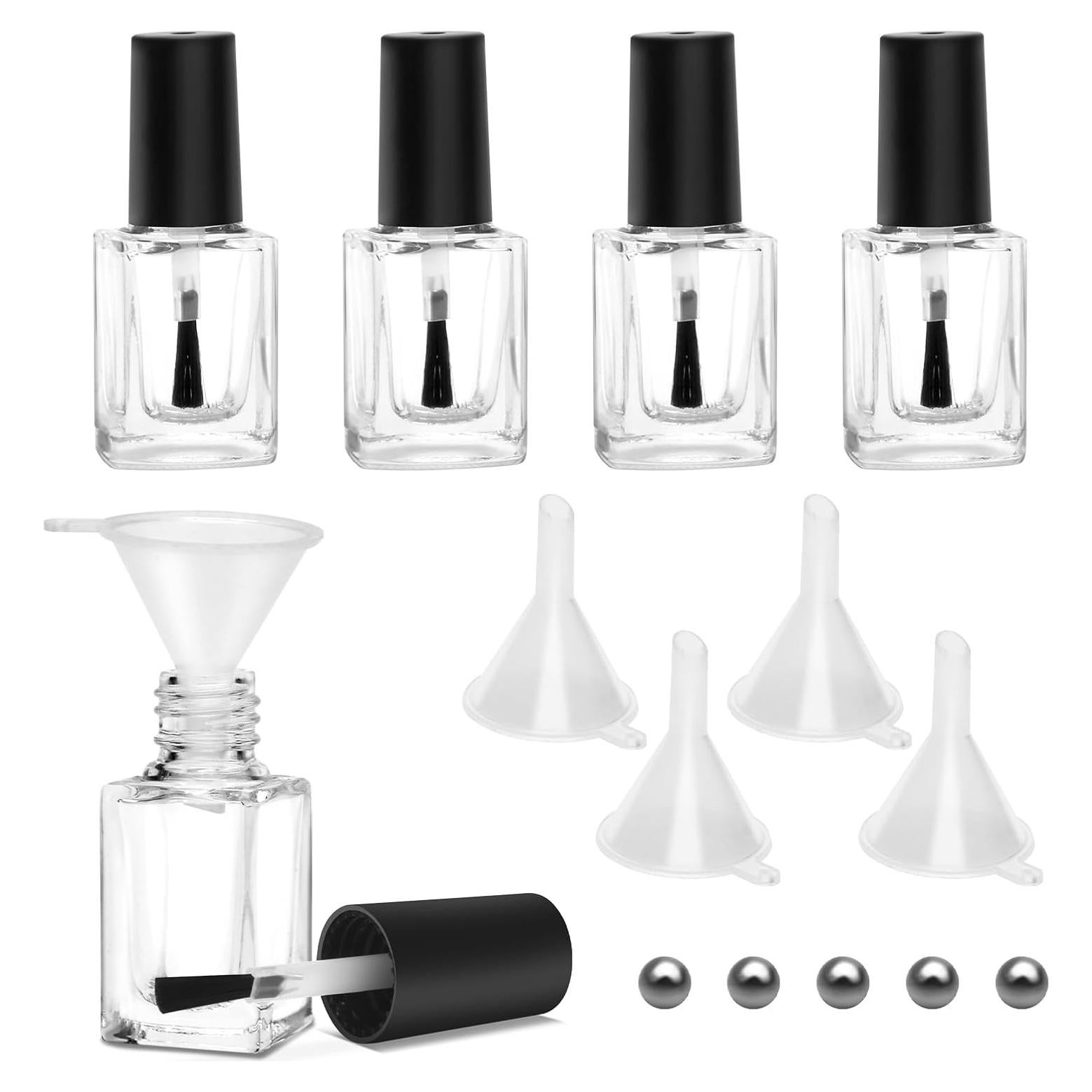 Botellas de Esmalte de Uñas Vacías AHIER 15ml - 5 Piezas