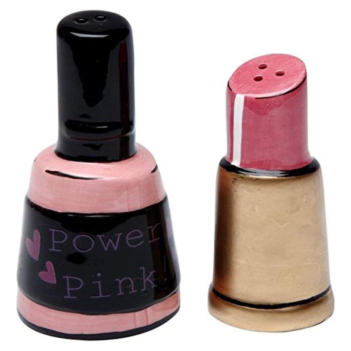 Salero y Pimentero Cerámica StealStreet Rosa Labial 3"