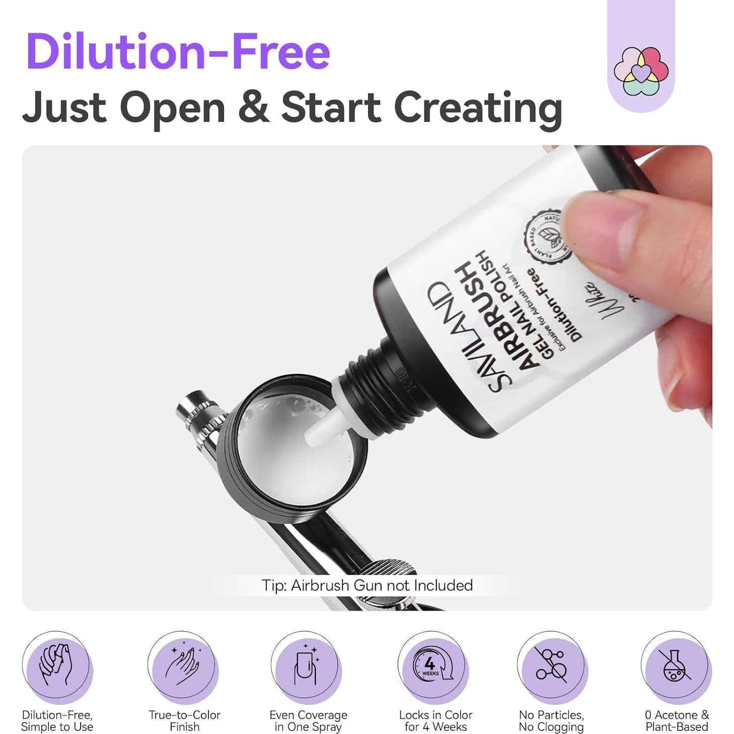 Esmalte de Uñas en Gel SAVILAND 20ml Blanco Sin Acetona